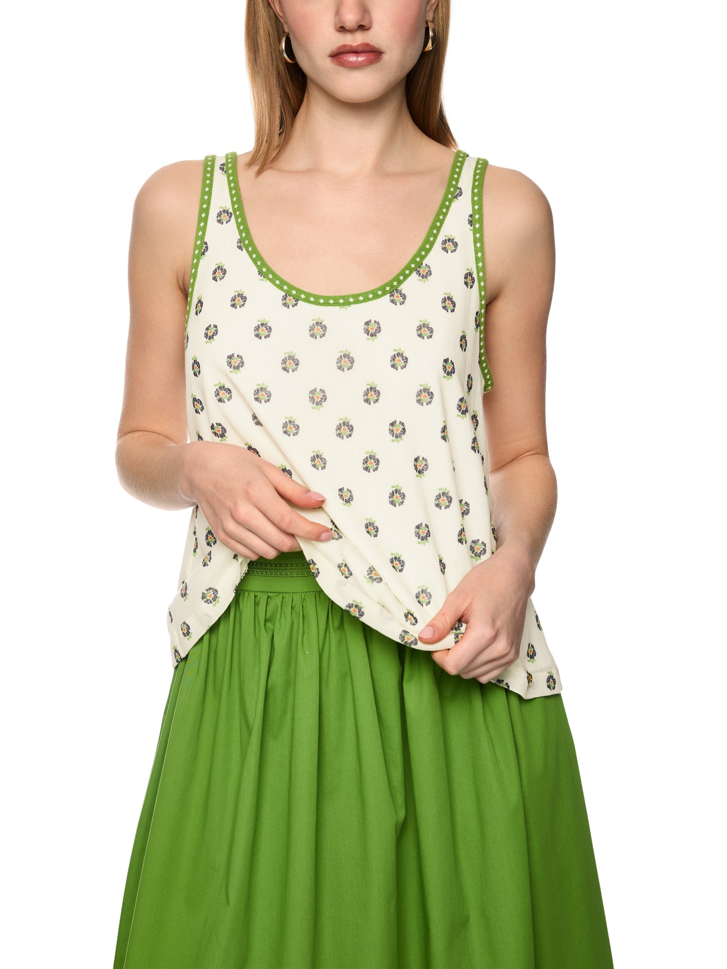 Marc Cain Mosaic Print Vest AC6126M31