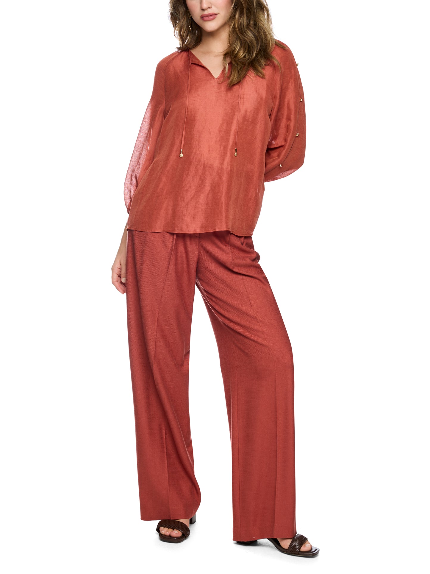 Marc Cain Linen Tunic Blouse AC5140W86