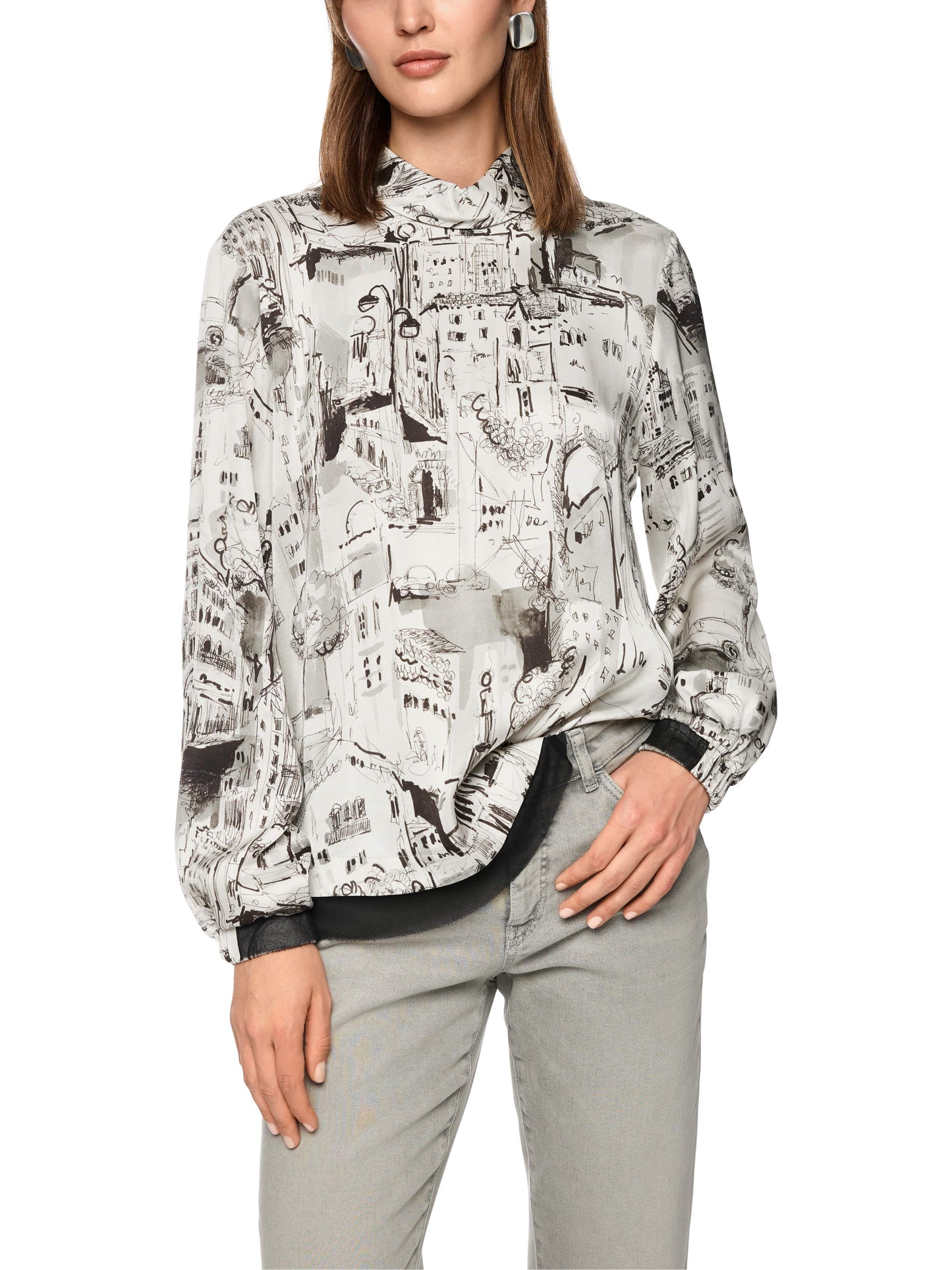 Marc Cain City Print Blouse ZC5121W75