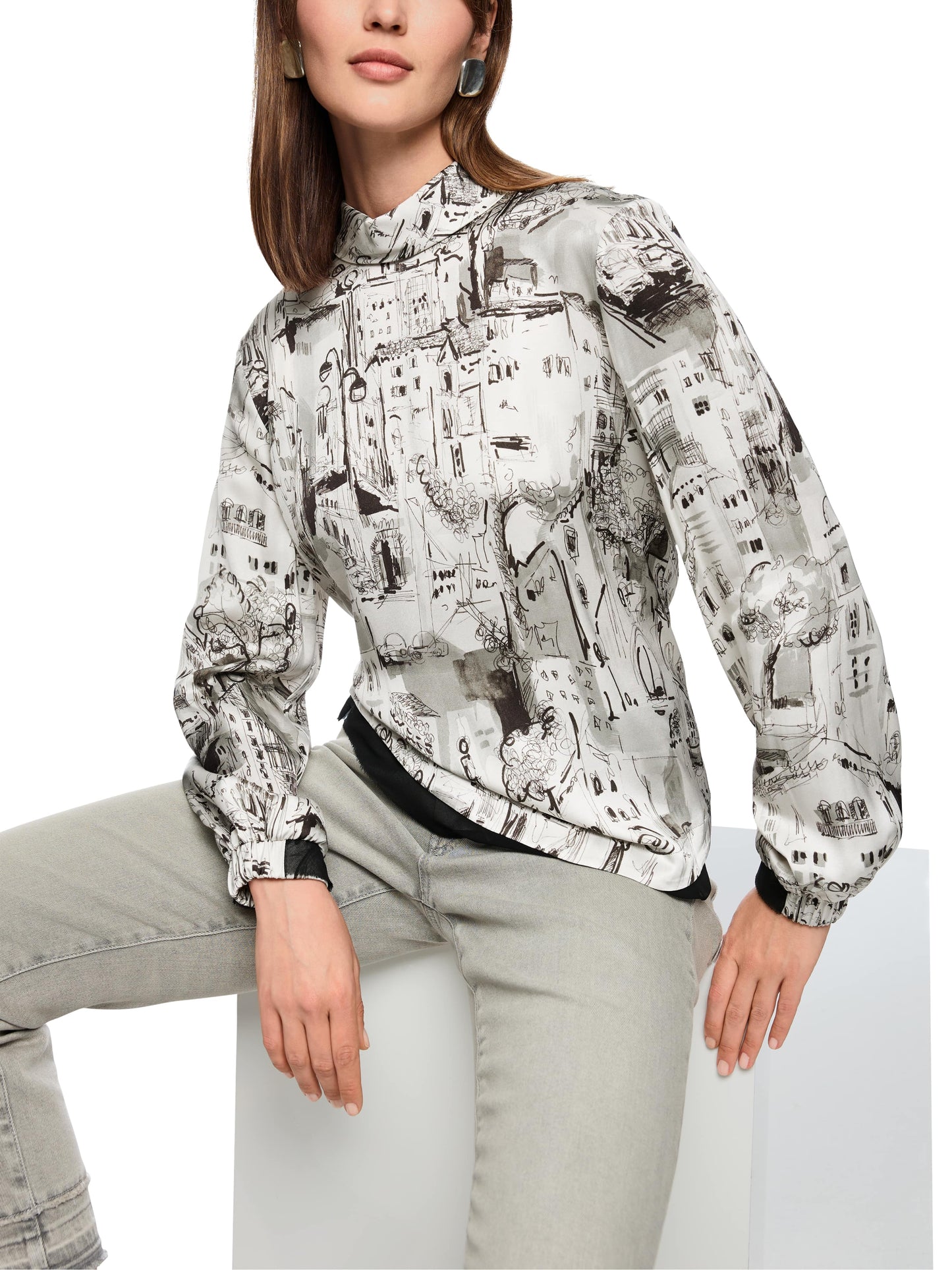 Marc Cain City Print Blouse ZC5121W75