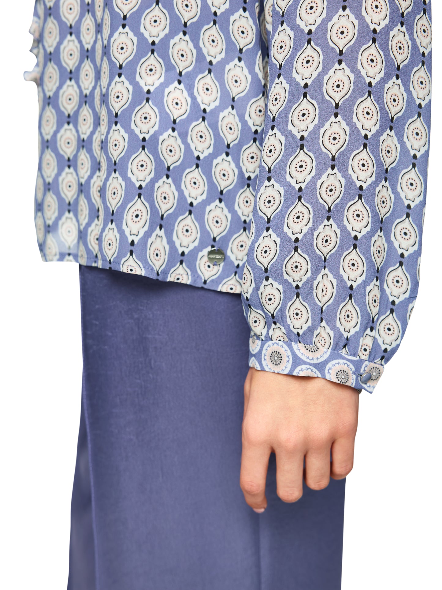 Marc Cain Tie Neck Print Blouse ZC5106W16