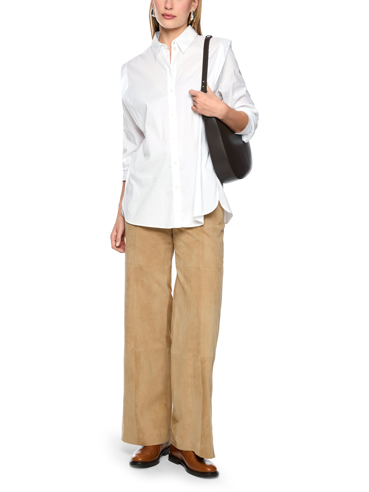 Marc Cain White Cotton Shirt BC5126W71