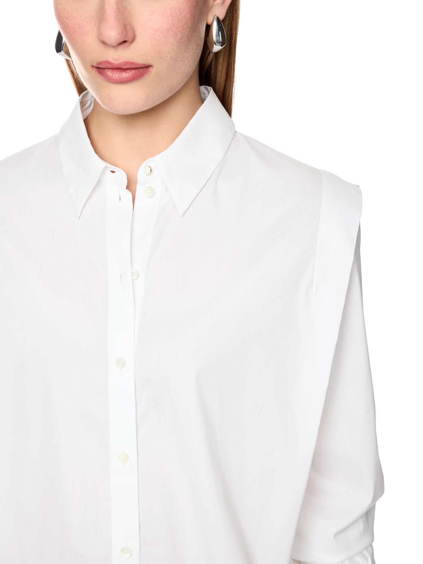 Marc Cain White Cotton Shirt BC5126W71