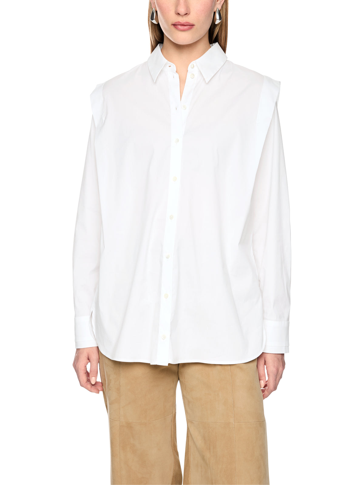 Marc Cain White Cotton Shirt BC5126W71