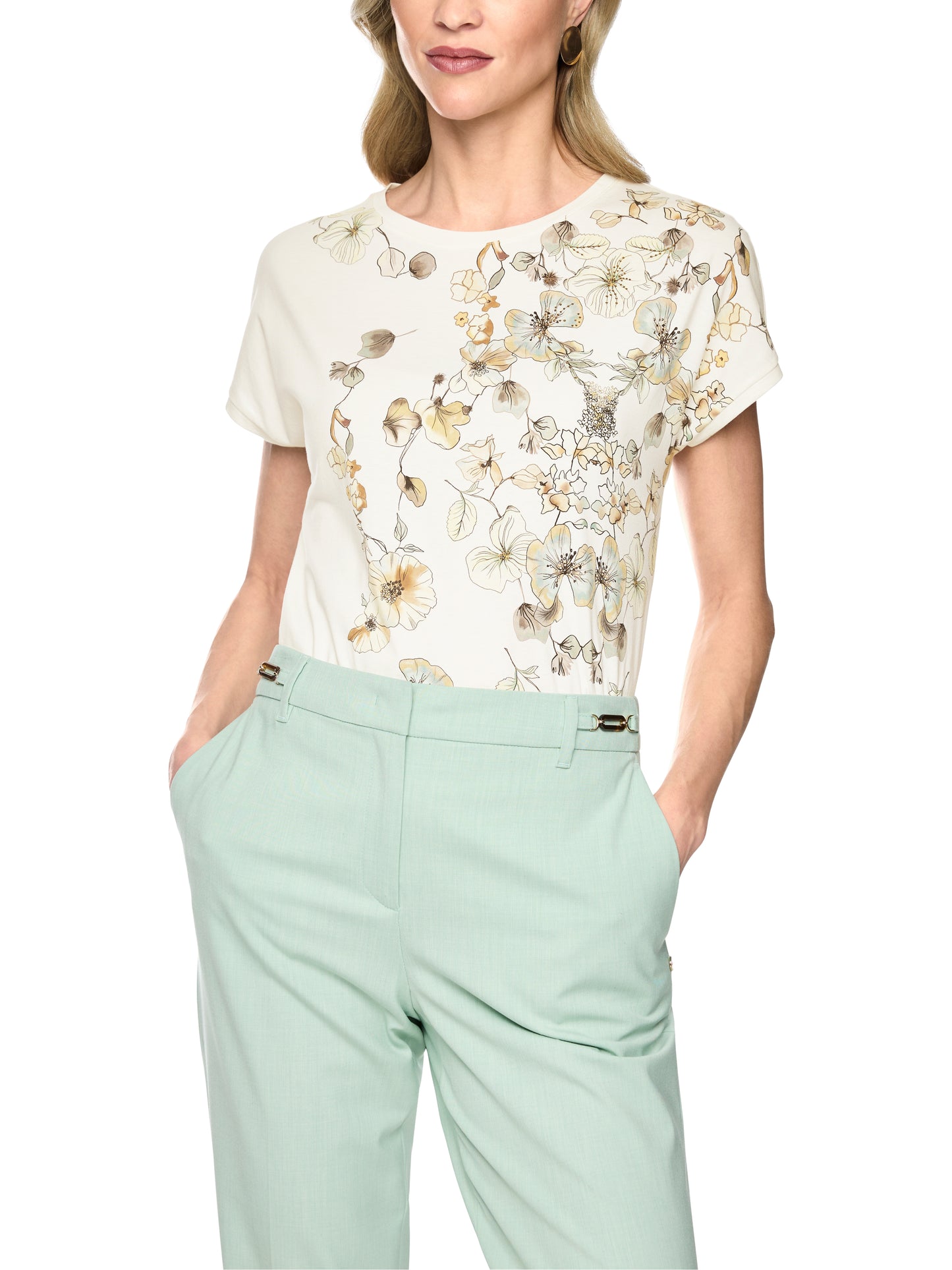 Marc Cain Floral Print T-Shirt BC4827J68