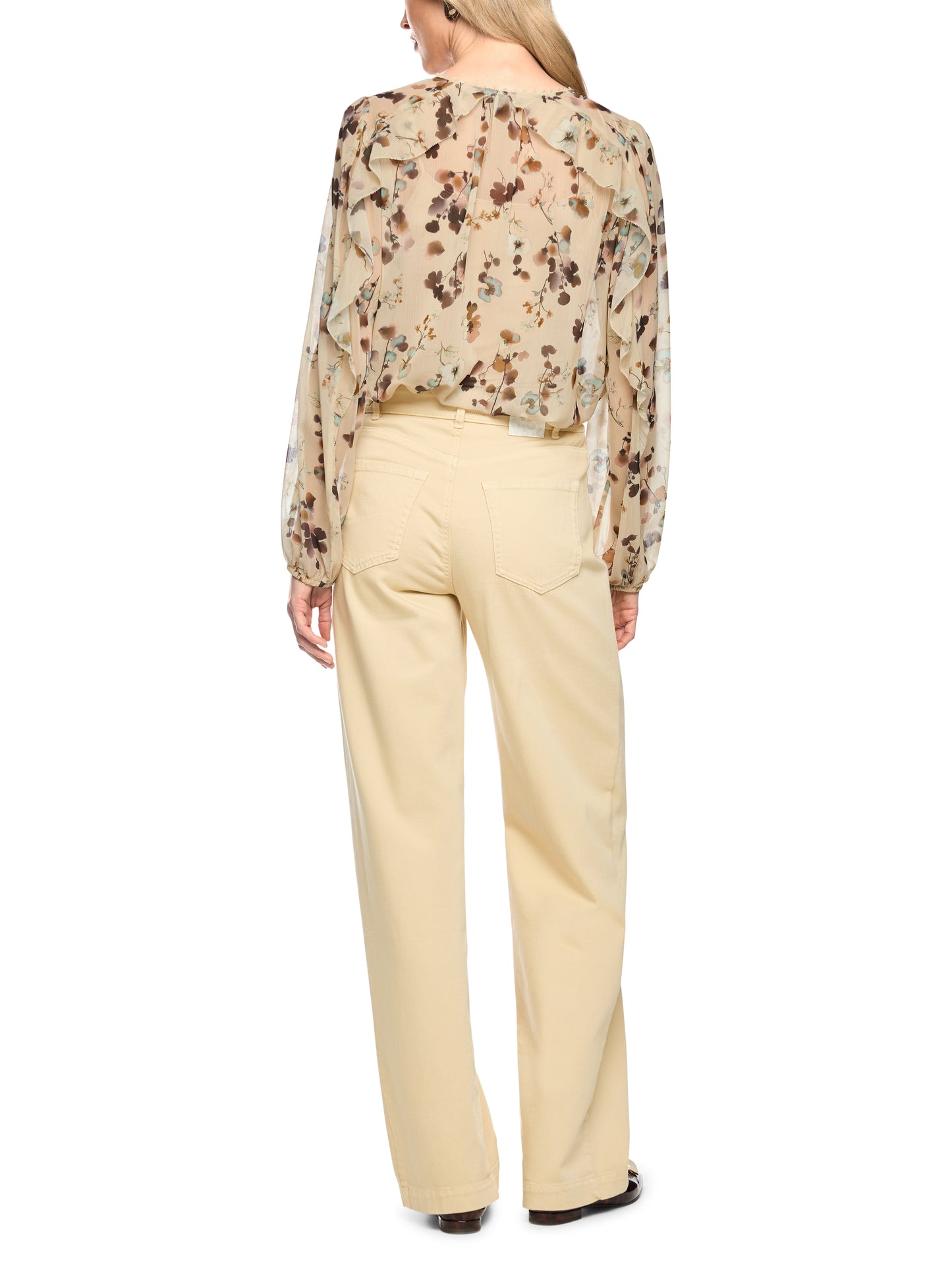 Marc Cain Cream Floral Blouse BC5108W54