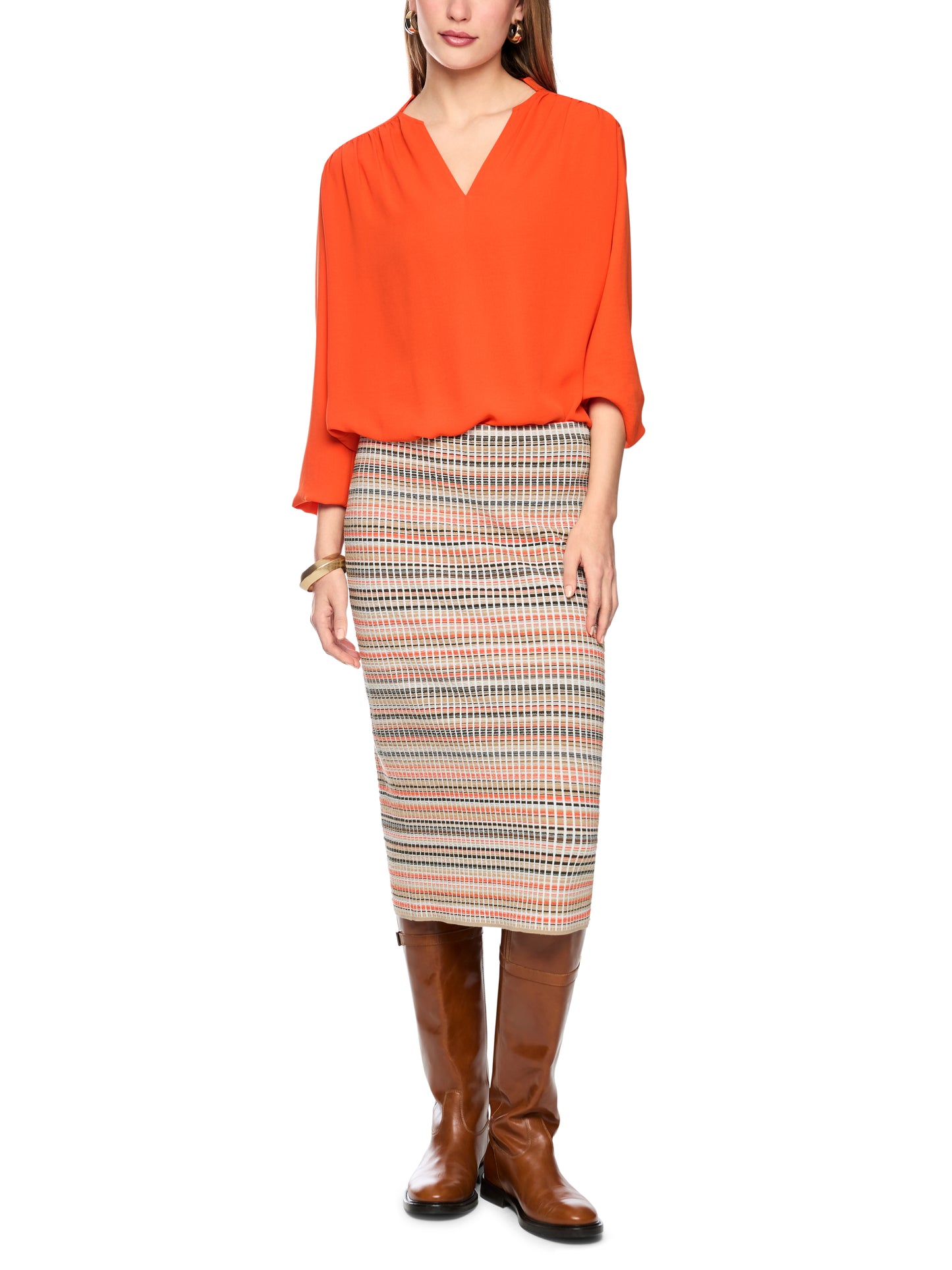 Marc Cain Orange Blouse BC5125W90