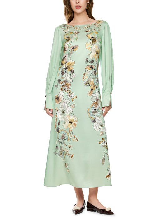 Marc Cain Floral Print Dress BC2104W53