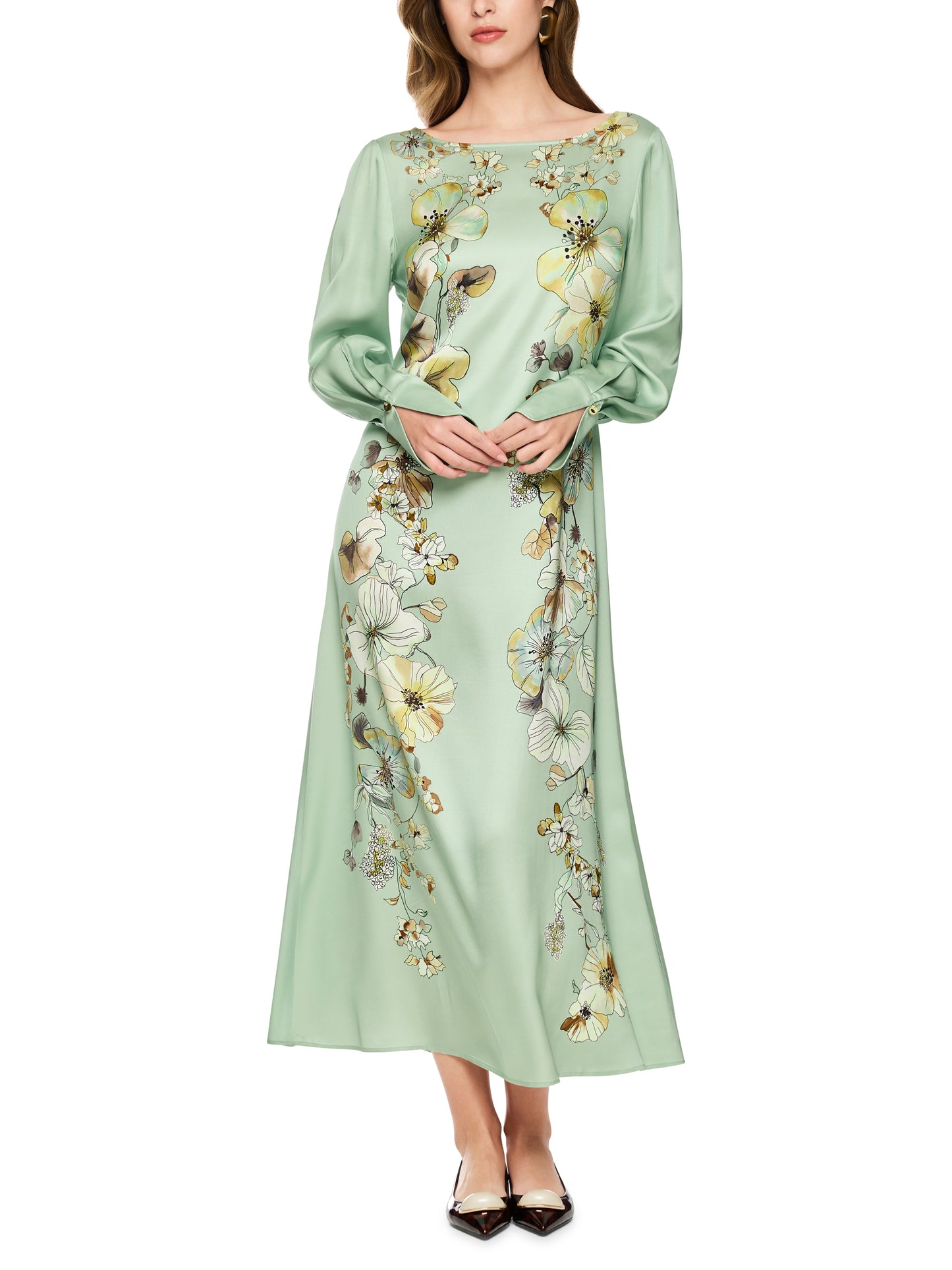 Marc Cain Floral Print Dress BC2104W53