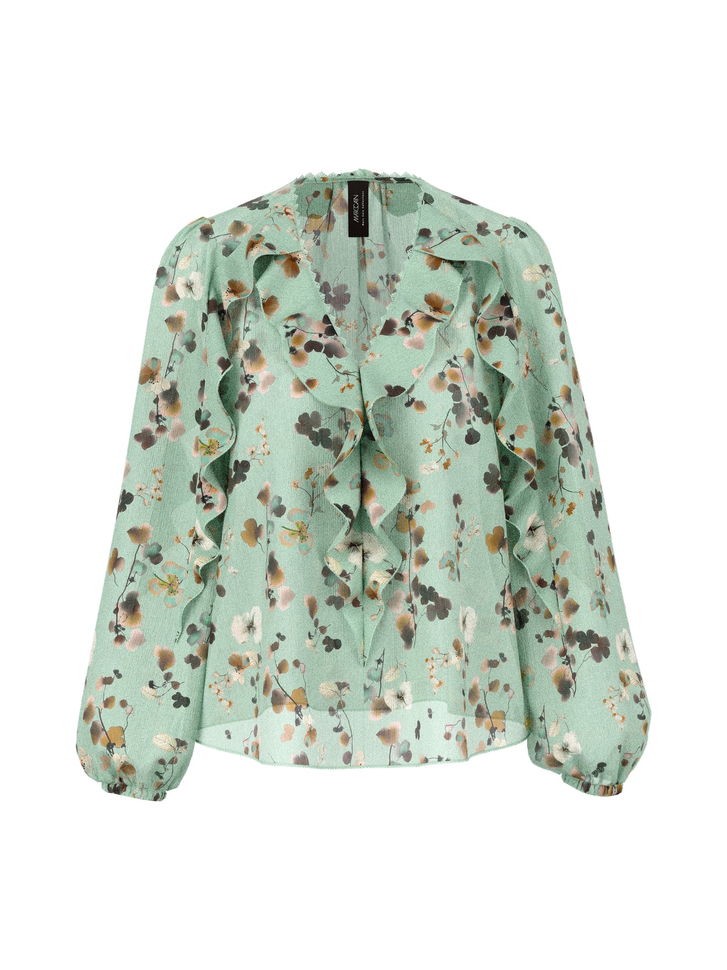 Marc Cain Green Floral Blouse BC5108W54