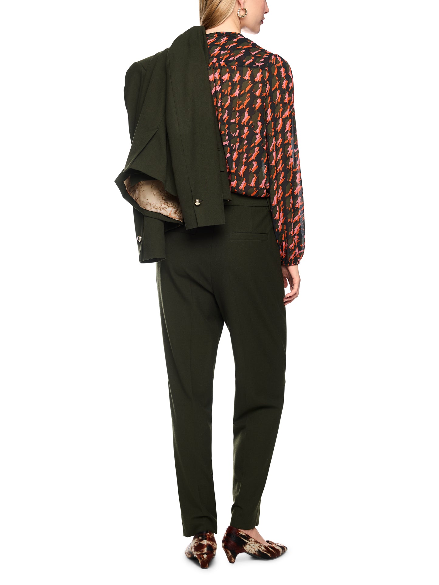 Marc Cain Khaki Trousers BC8156W29