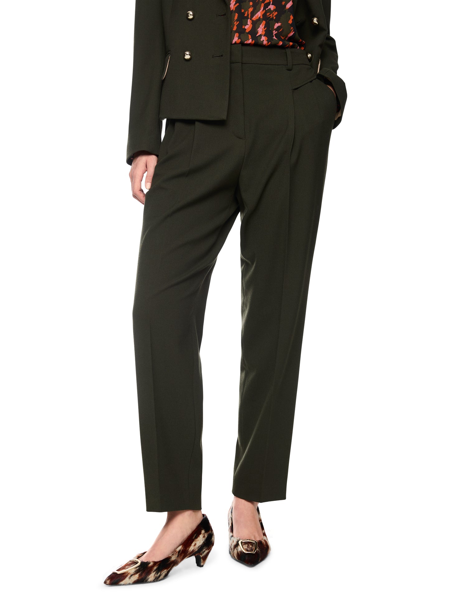 Marc Cain Khaki Trousers BC8156W29