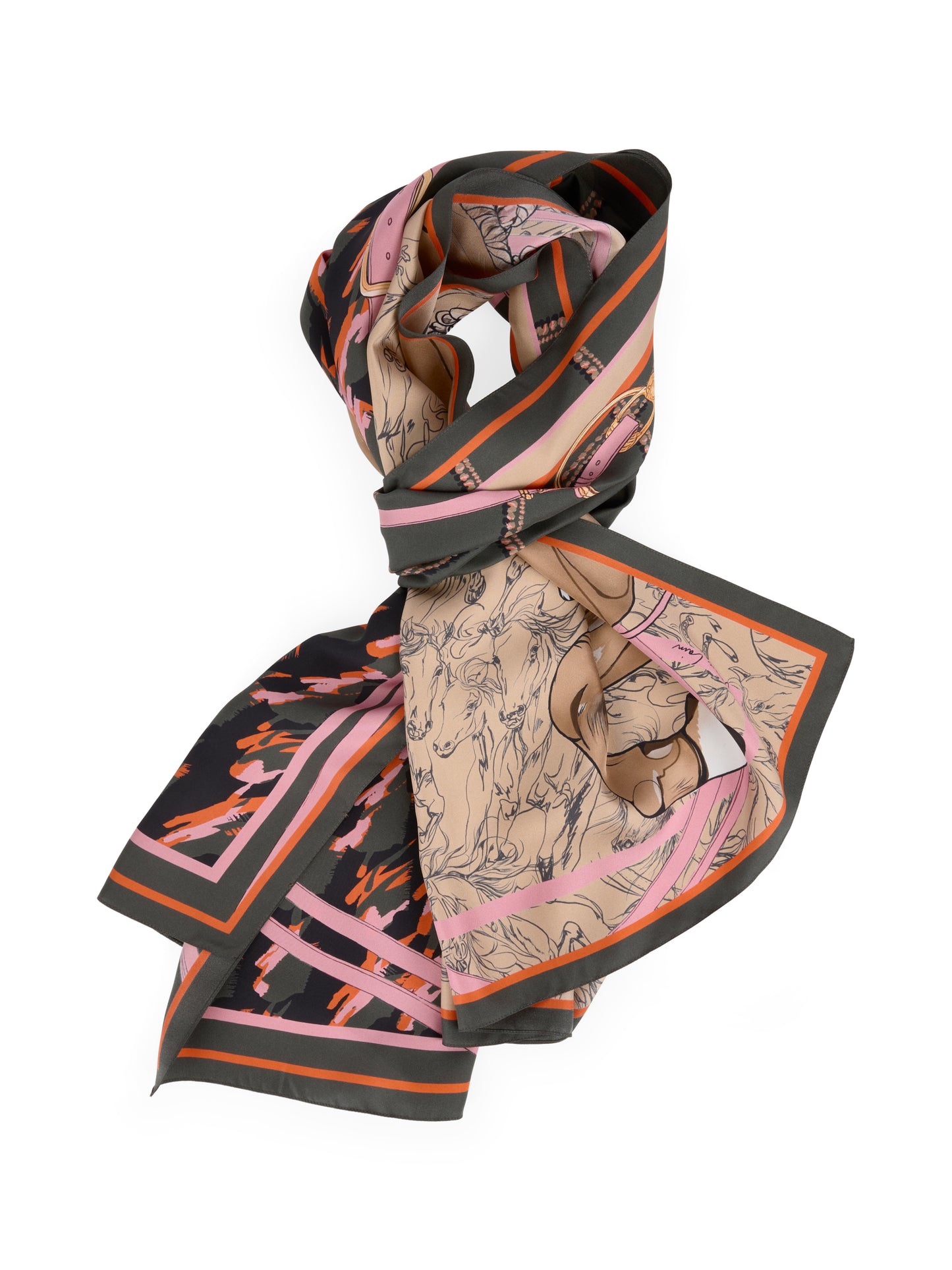 Marc Cain Silk Print Scarf BCB415Z60