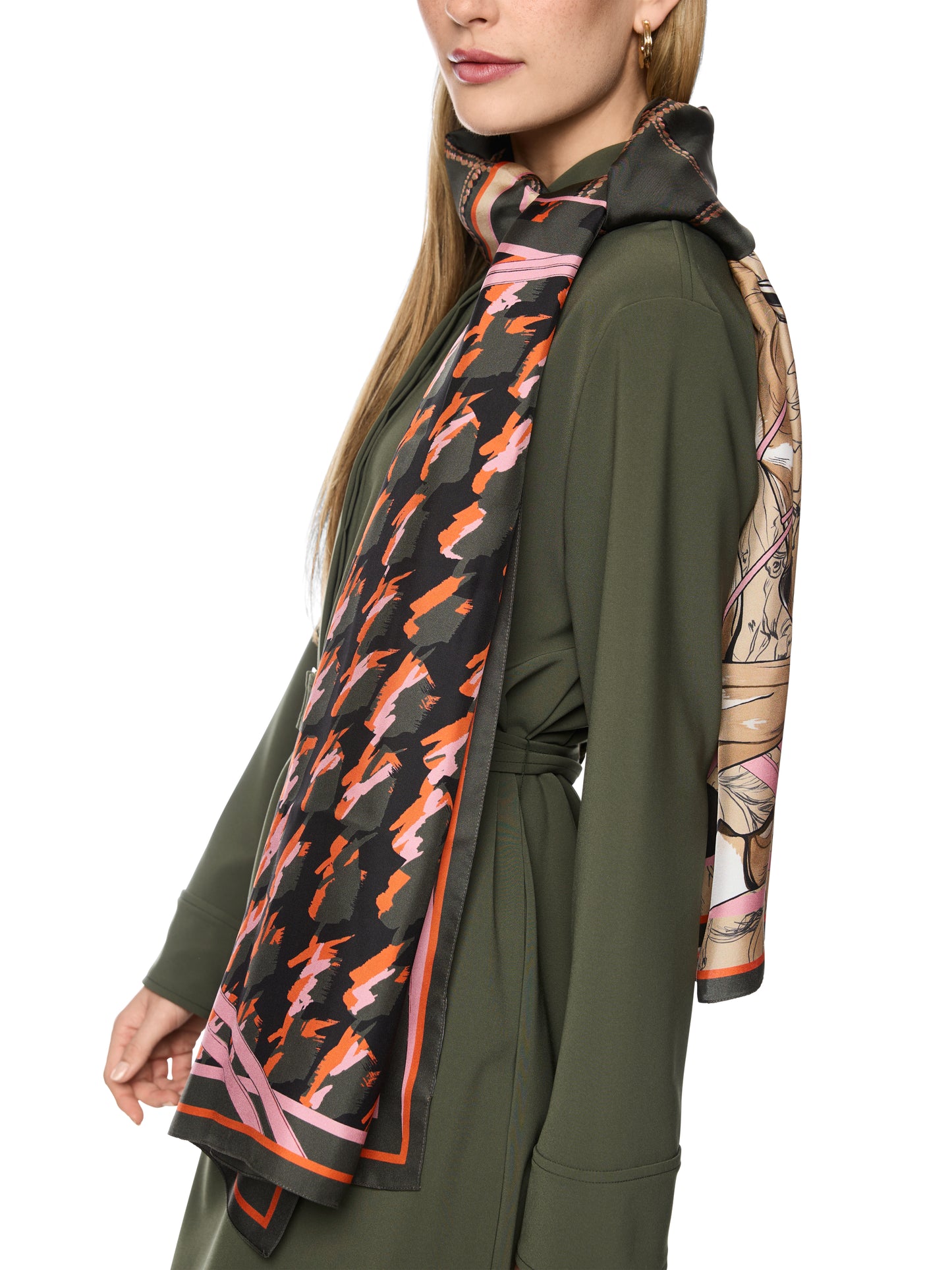 Marc Cain Silk Print Scarf BCB415Z60
