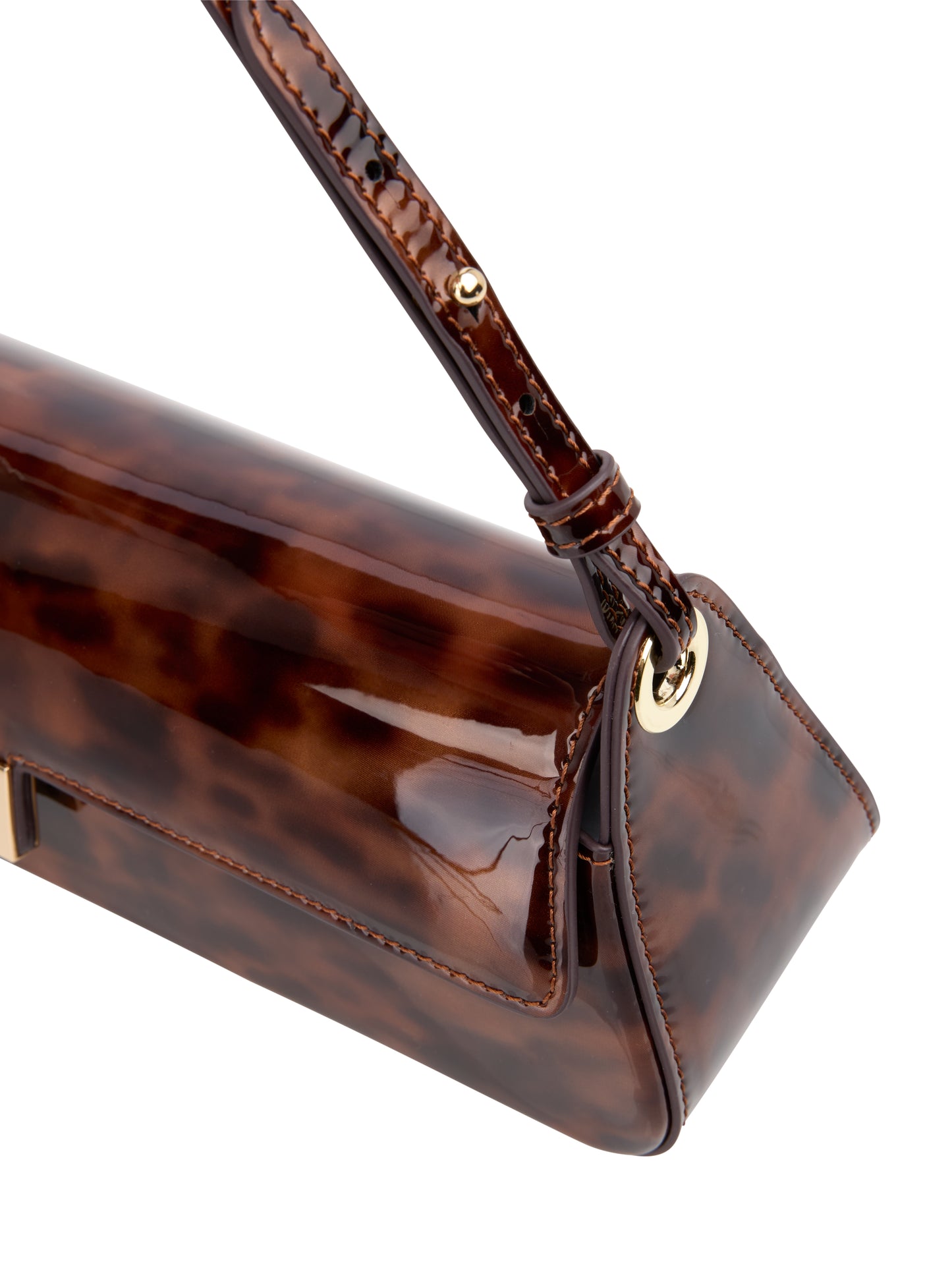 Marc Cain Print Patent Shoulder Bag BCTI03L11