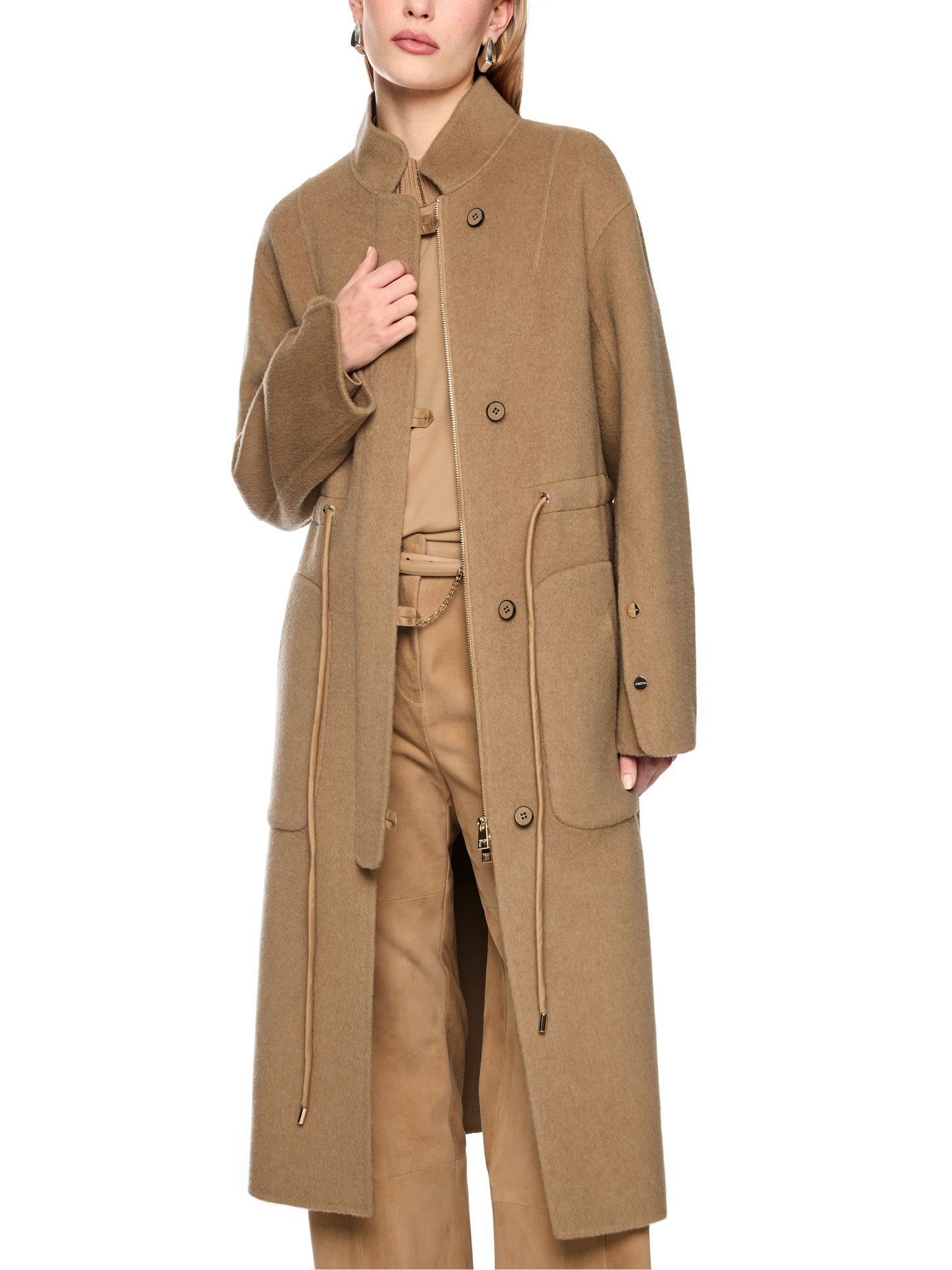 Marc Cain Camel Long Coat BC1110W37