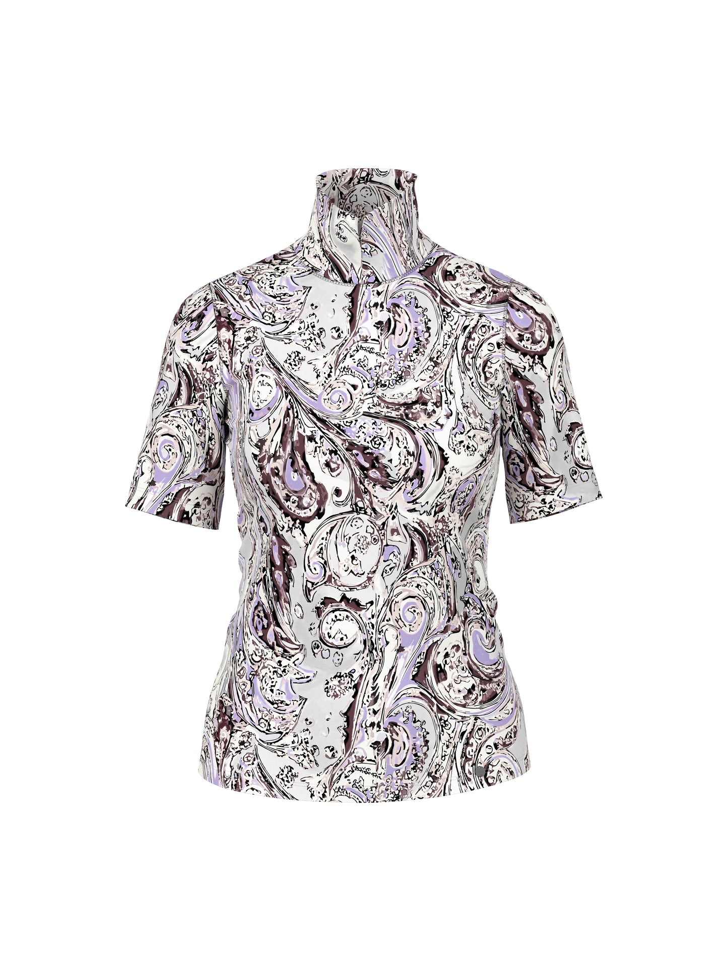 Marc Cain Lilac Print Top BC4843J48