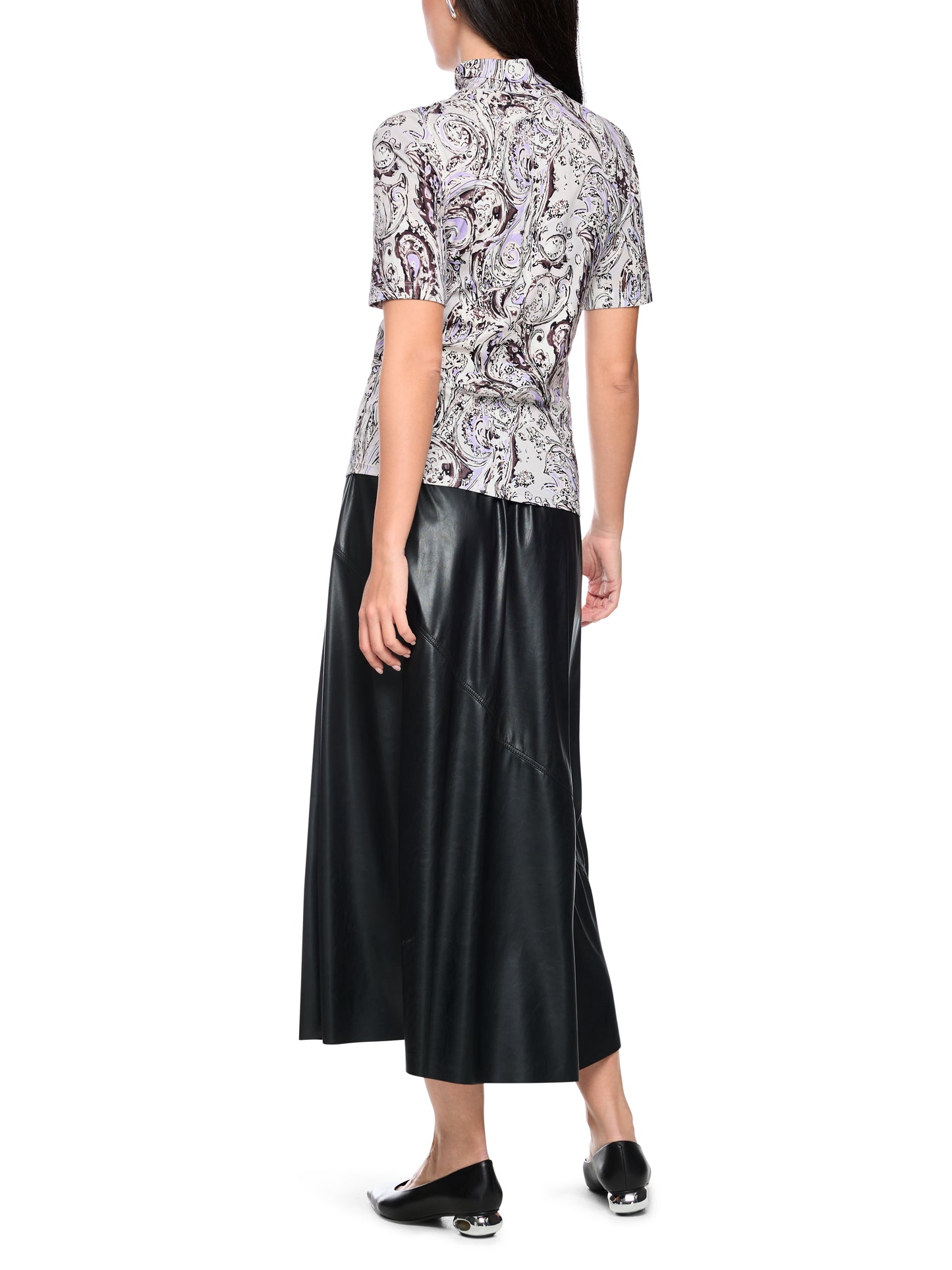 Marc Cain Lilac Print Top BC4843J48