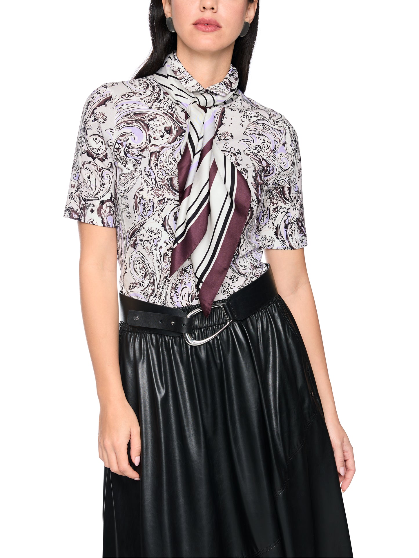 Marc Cain Lilac Print Top BC4843J48