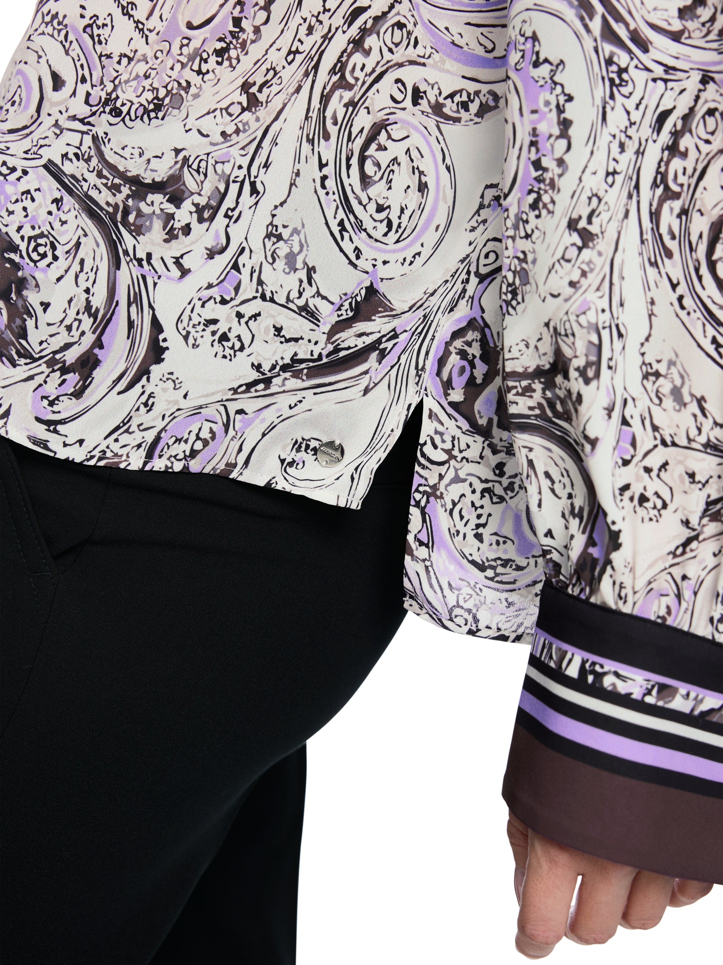 Marc Cain Lilac Print Blouse BC5109W17
