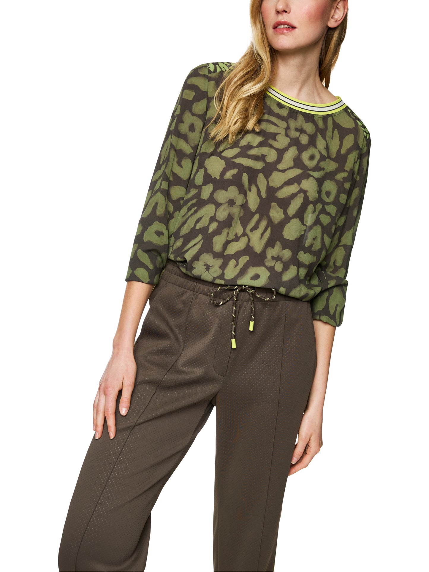 Marc Cain Sports Khaki/Lime Blouse ZS5103W09