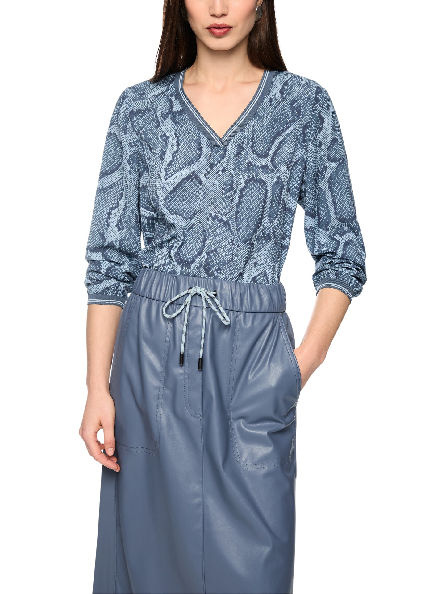 Marc Cain Sports Snake Print Blouse BS5115W16