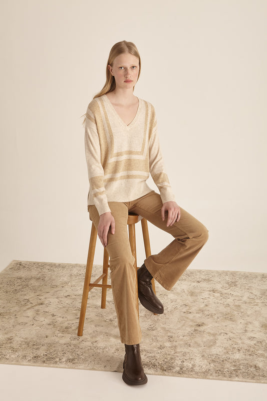 Marina V Border Effect Sweater