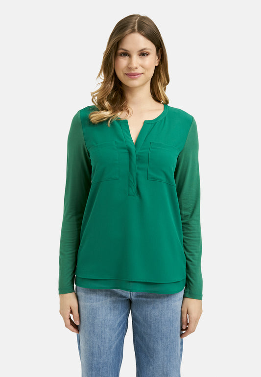 Milano Emerald Jersey Back Blouse