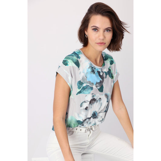 Monari 408356 floral print t-shirt