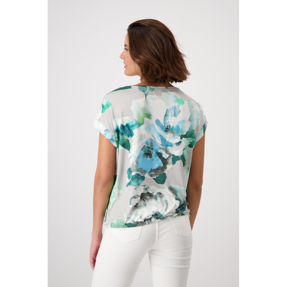 Monari 408356 floral print t-shirt