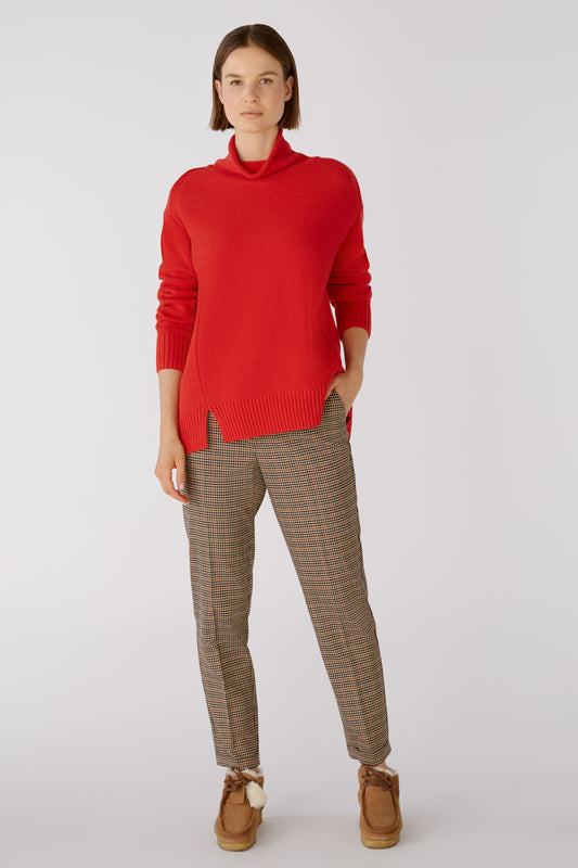 Oui Check Tailored Trousers