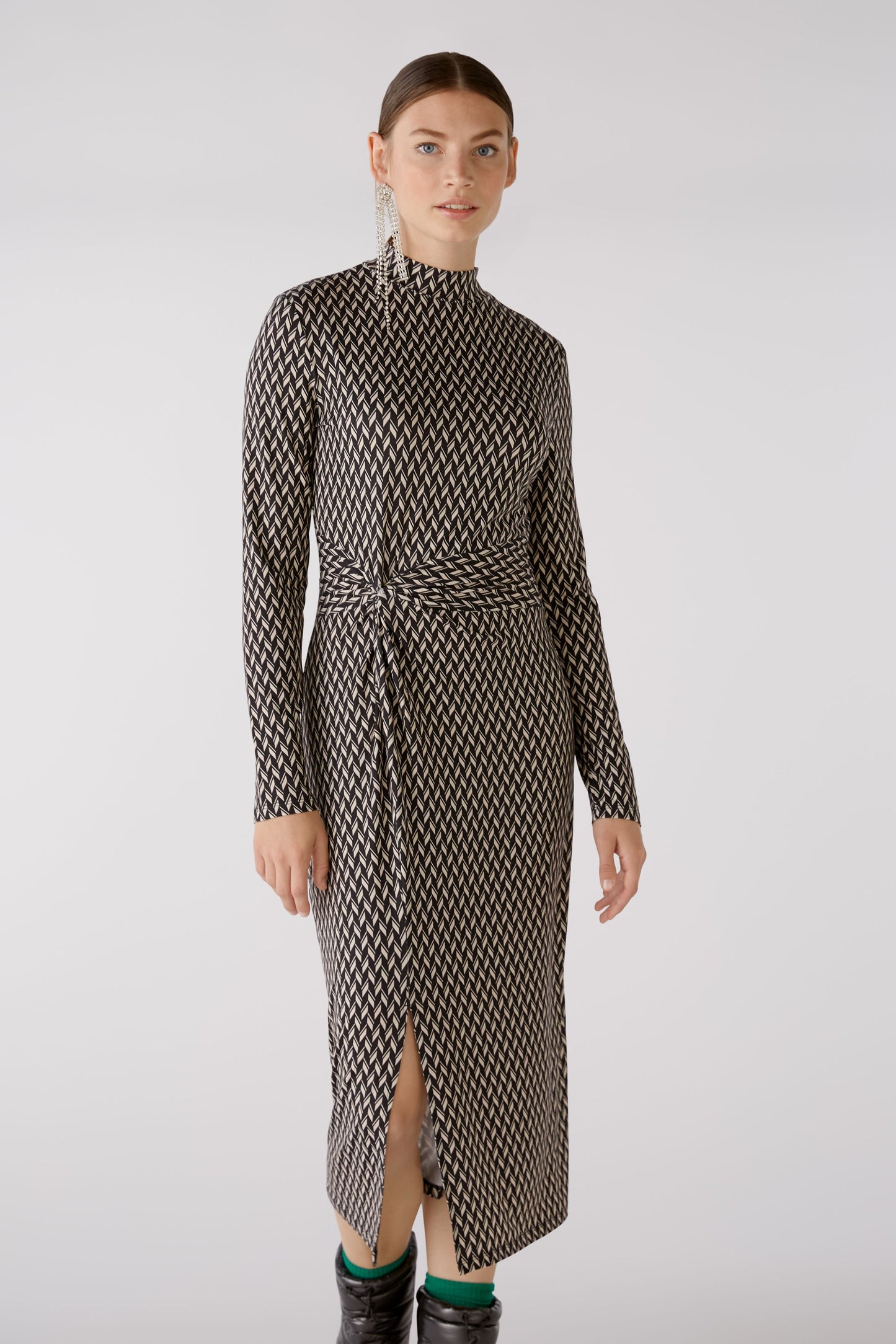 Oui Geometric Print Dress