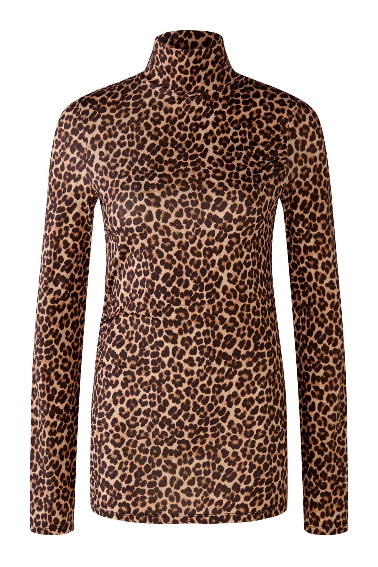 Oui Animal Print High Neck Top