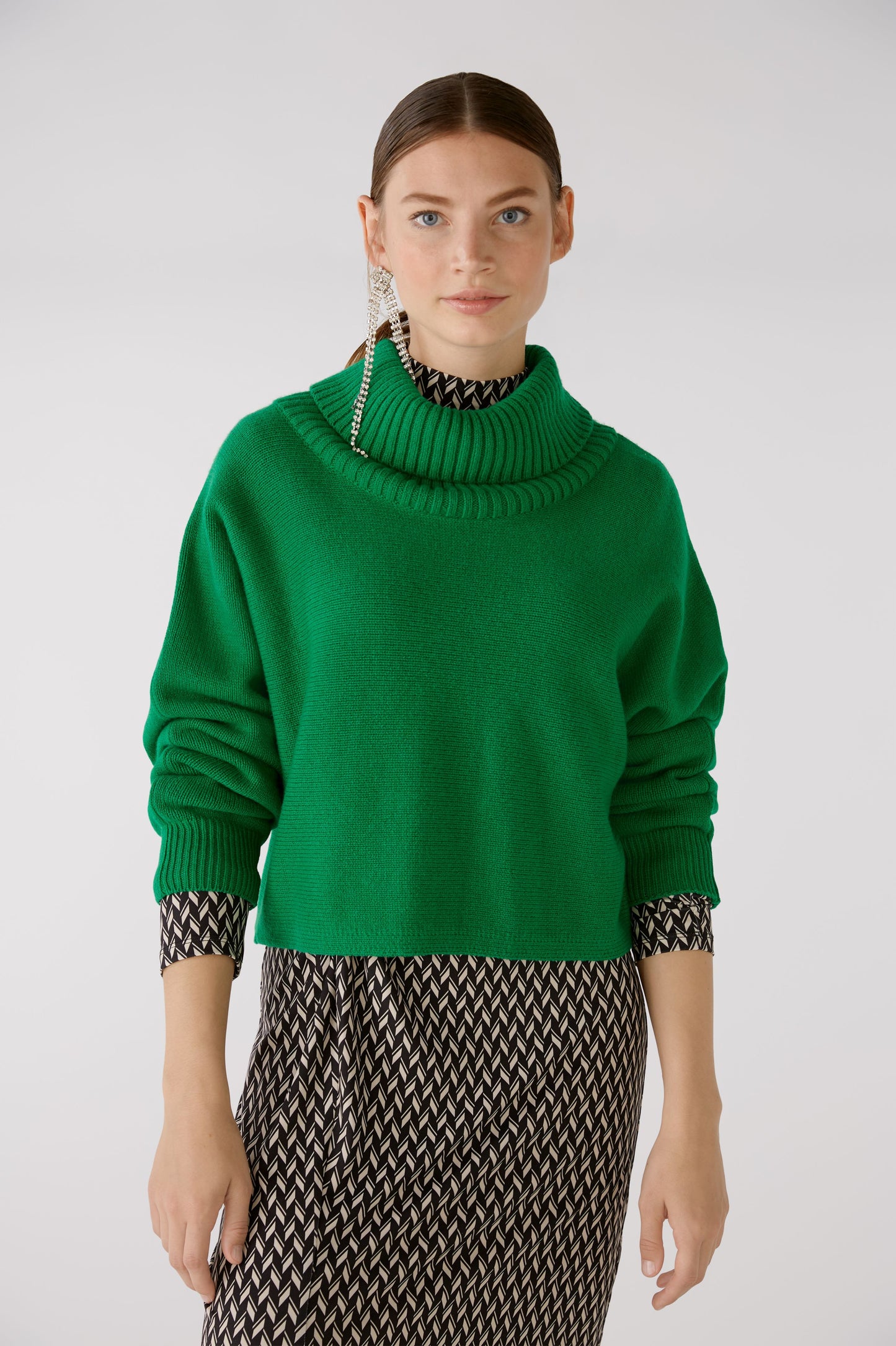Oui Emerald Cropped Sweater