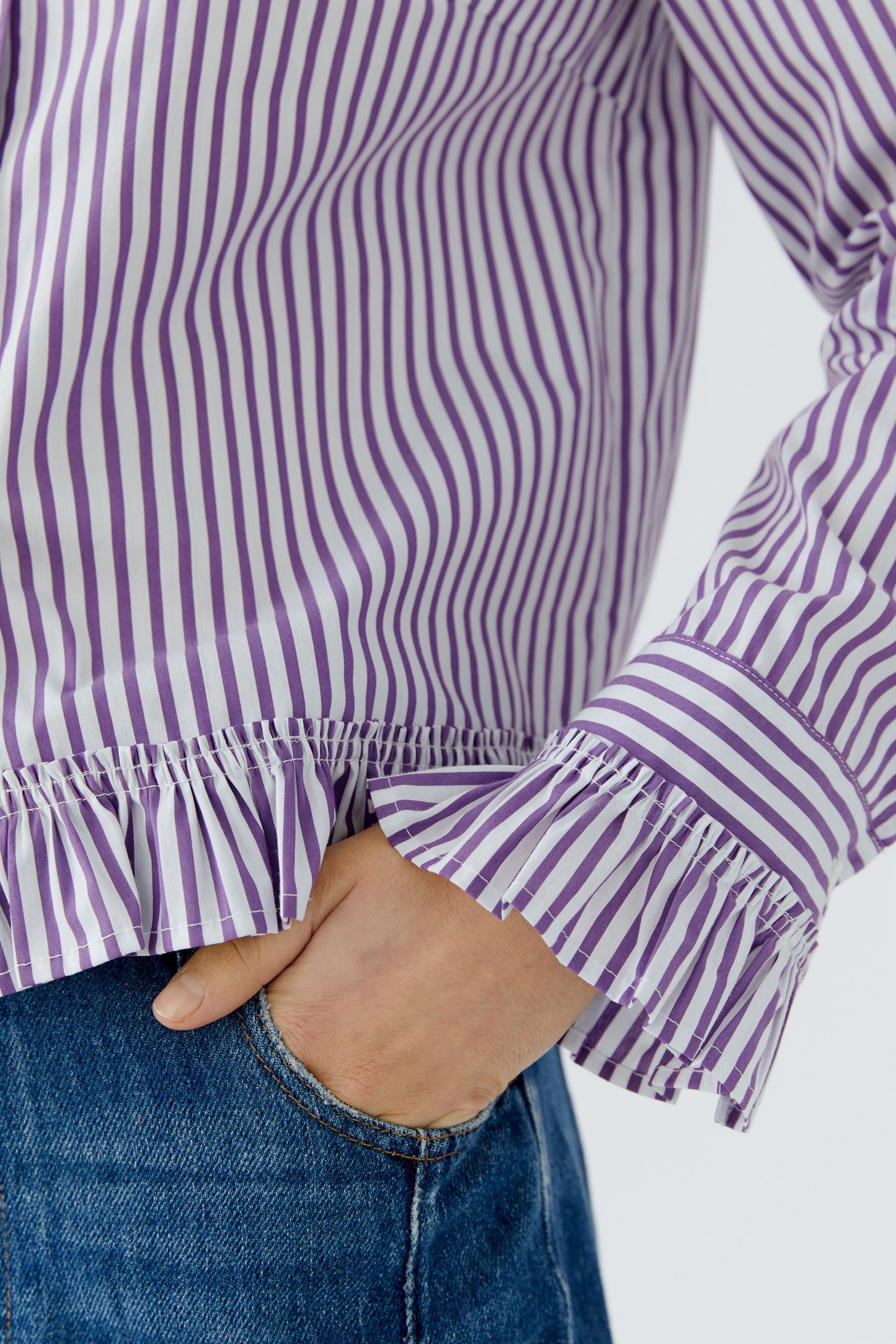 Oui Violet Stripe Shirt 99104