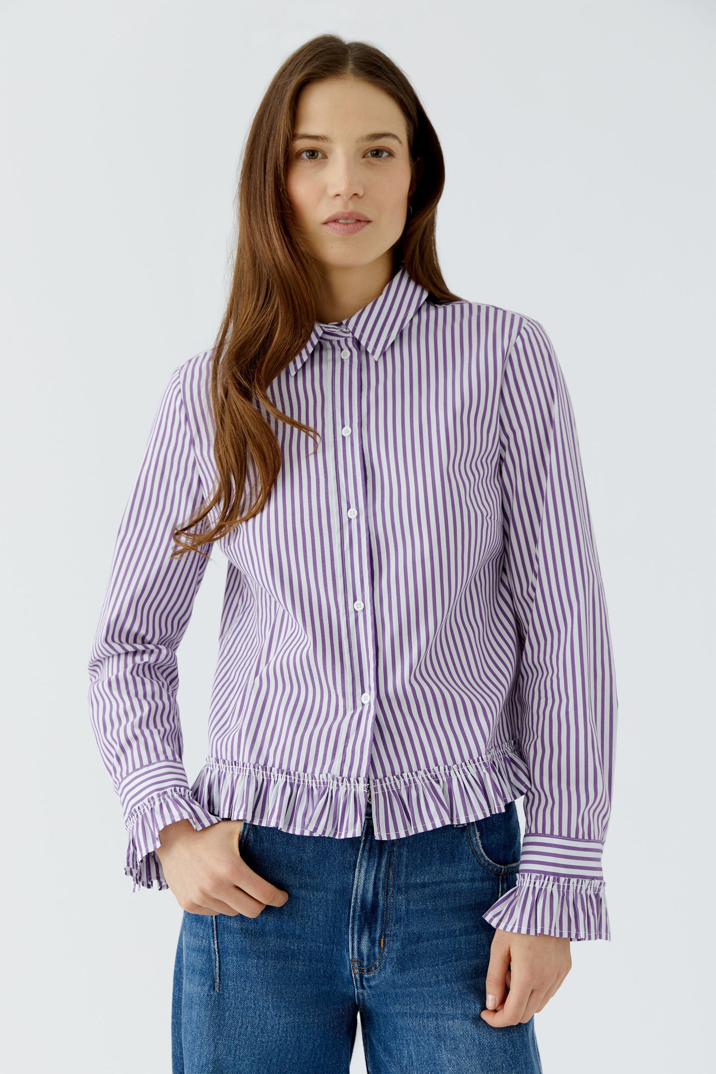 Oui Violet Stripe Shirt 99104