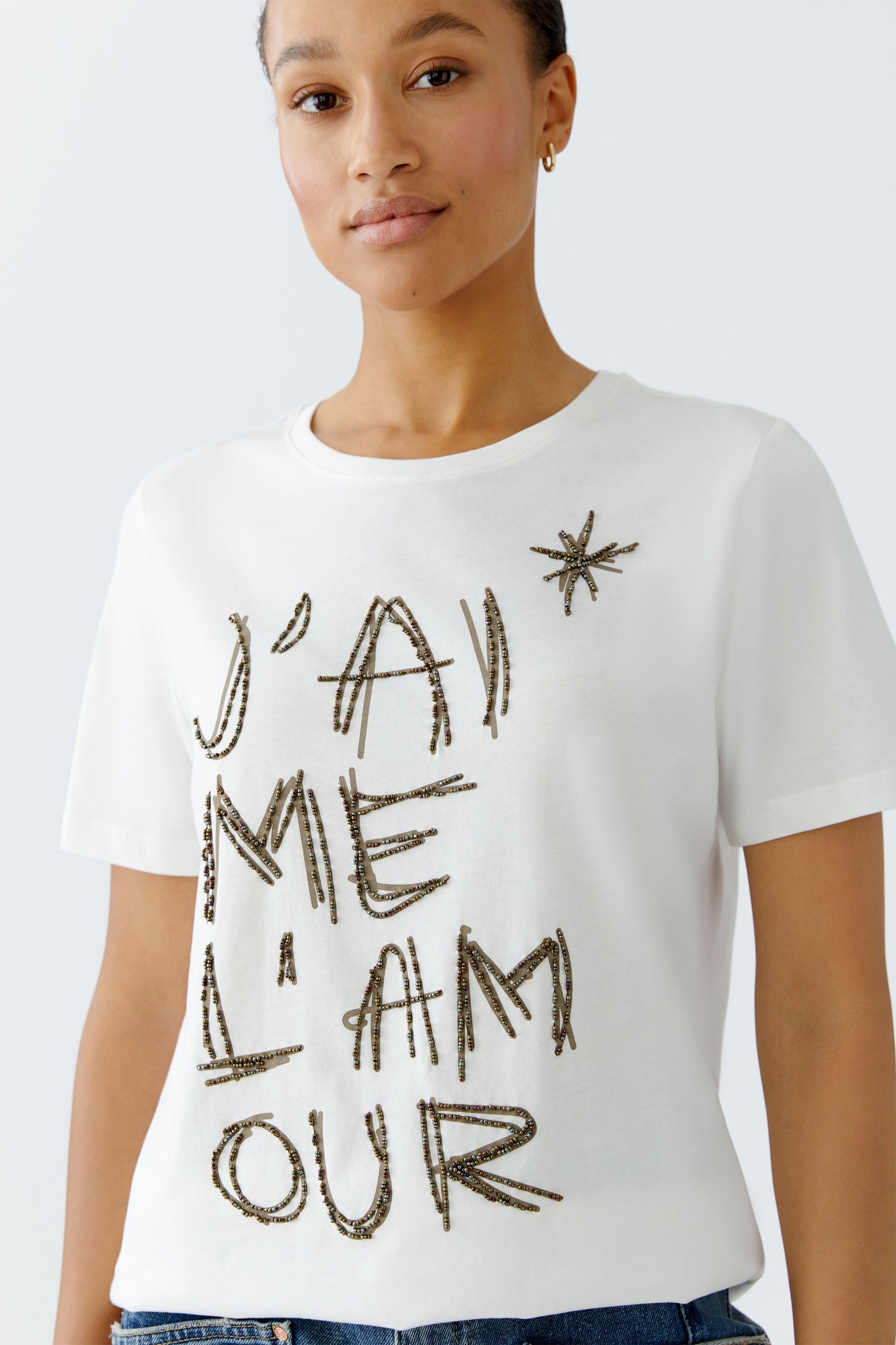Oui Beaded T-Shirt 94211