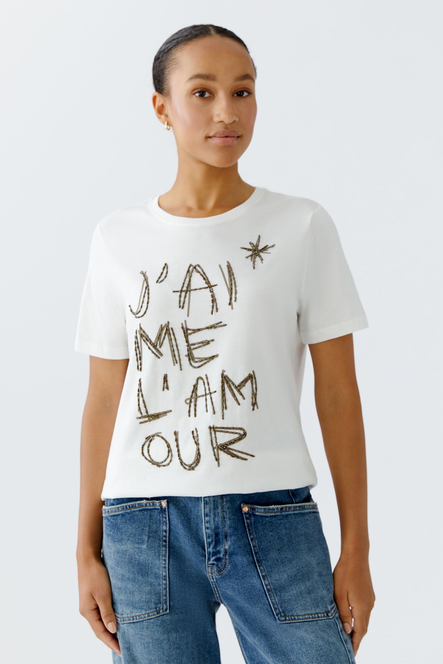 Oui Beaded T-Shirt 94211