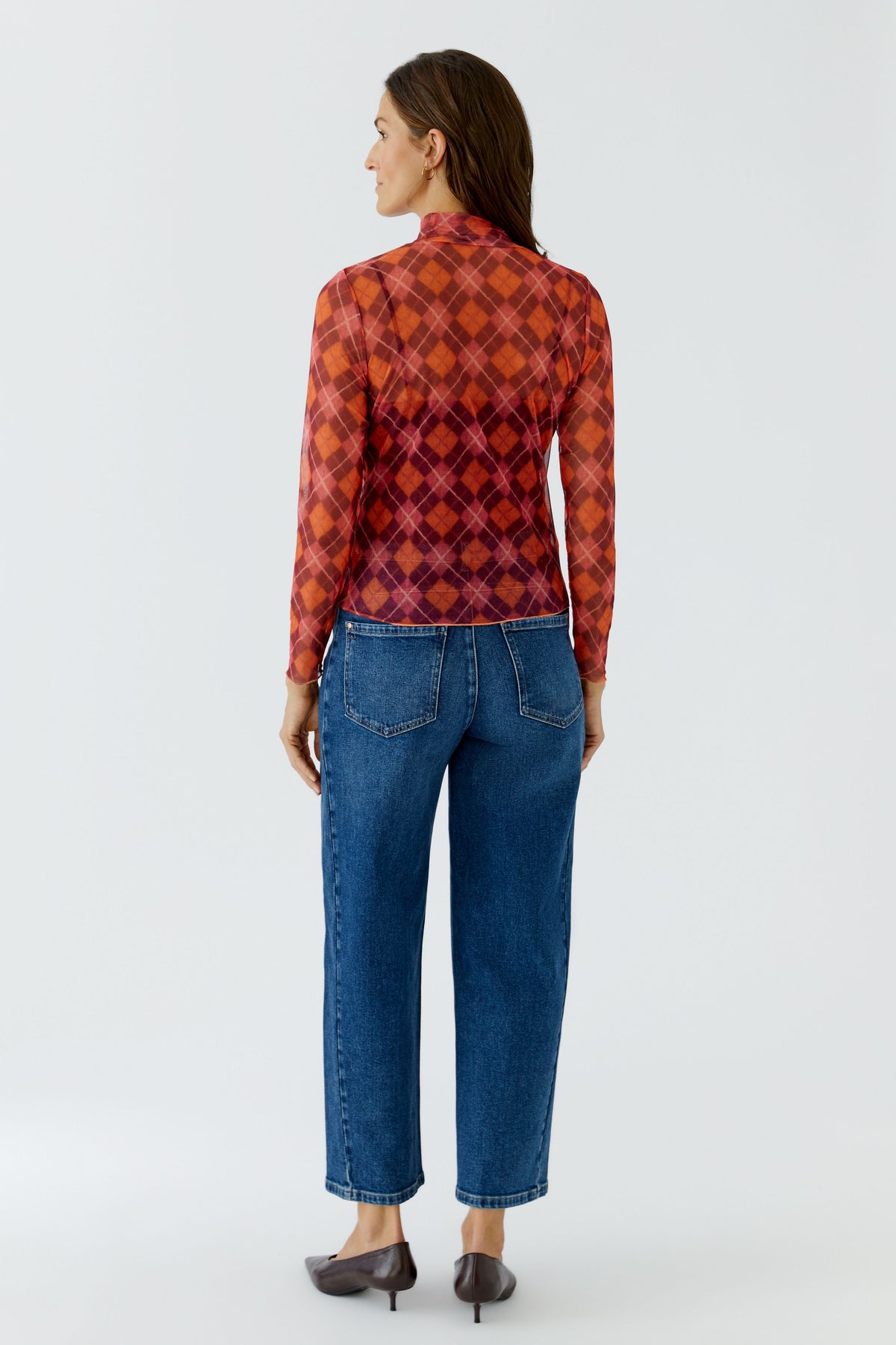 Oui Print Mesh Top 99895