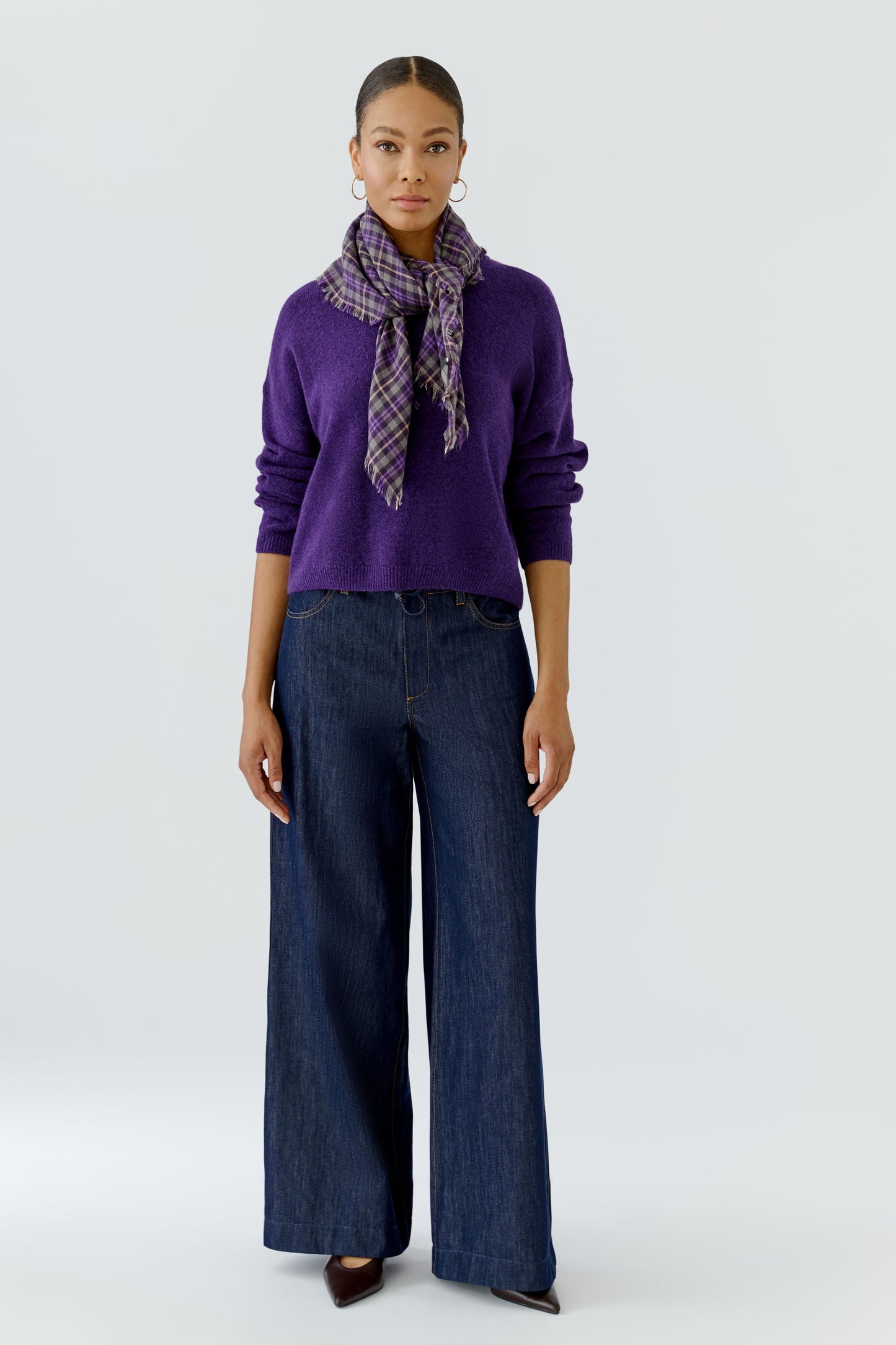 Oui Check Scarf 99110