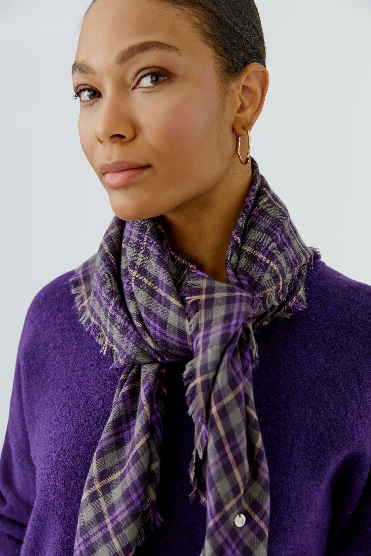 Oui Check Scarf 99110