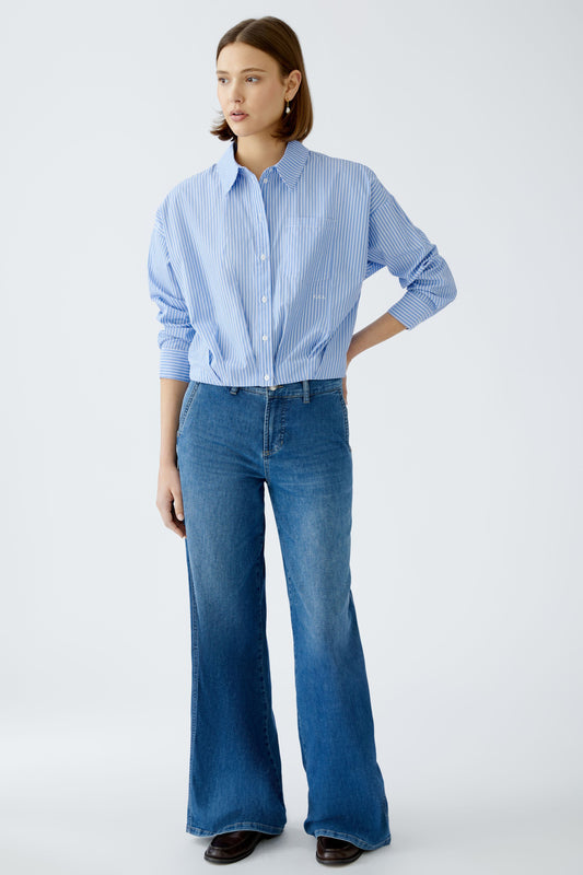 Oui Stripe Tucked in Blouse 89888