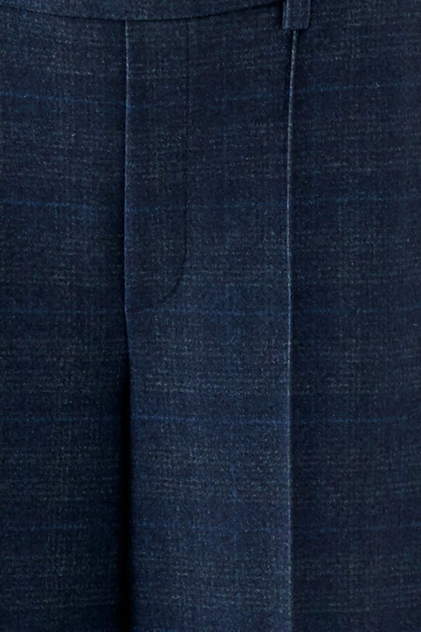 Oui Navy Check Trousers 99141