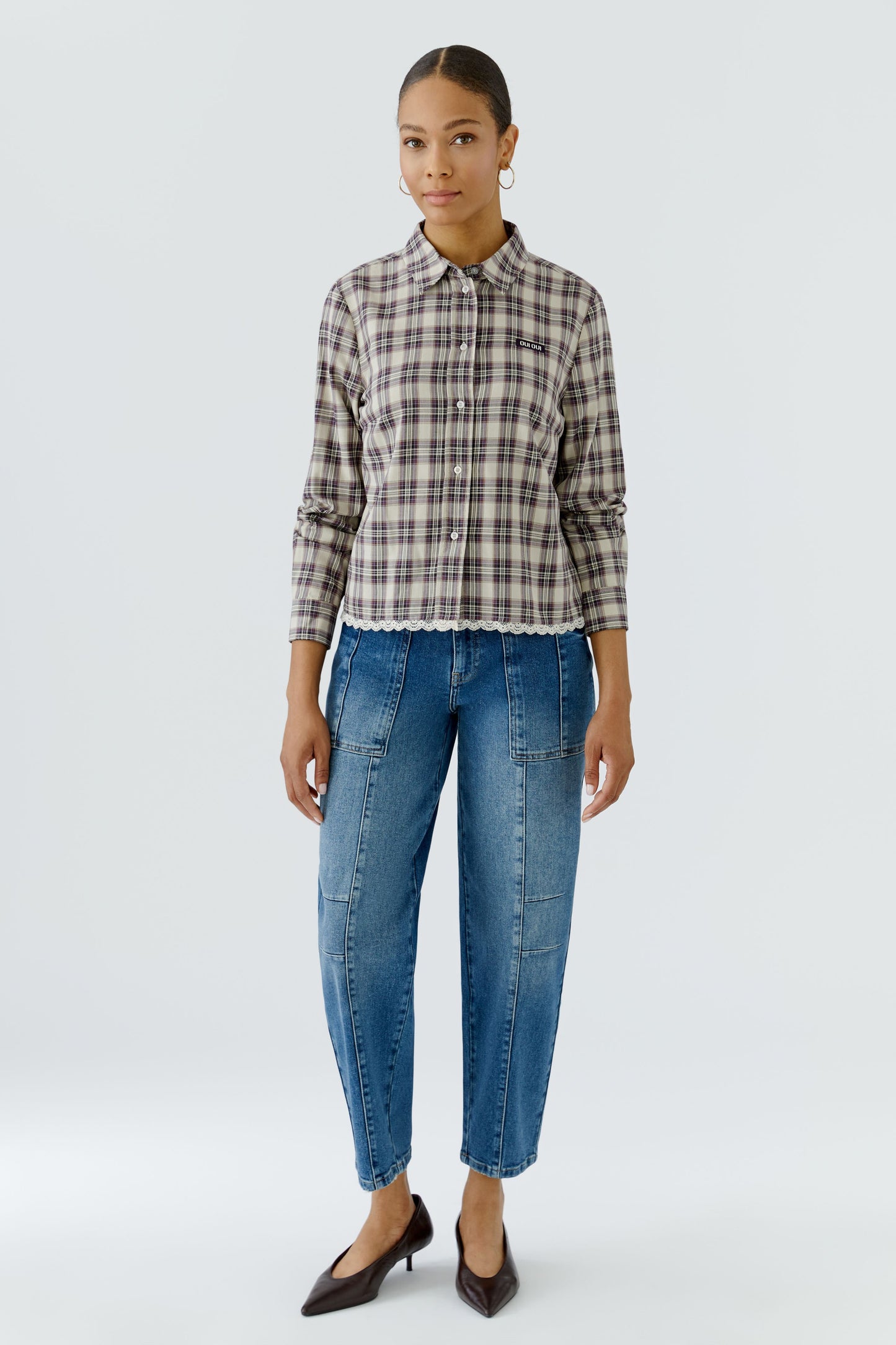 Oui Check Shirt 100416