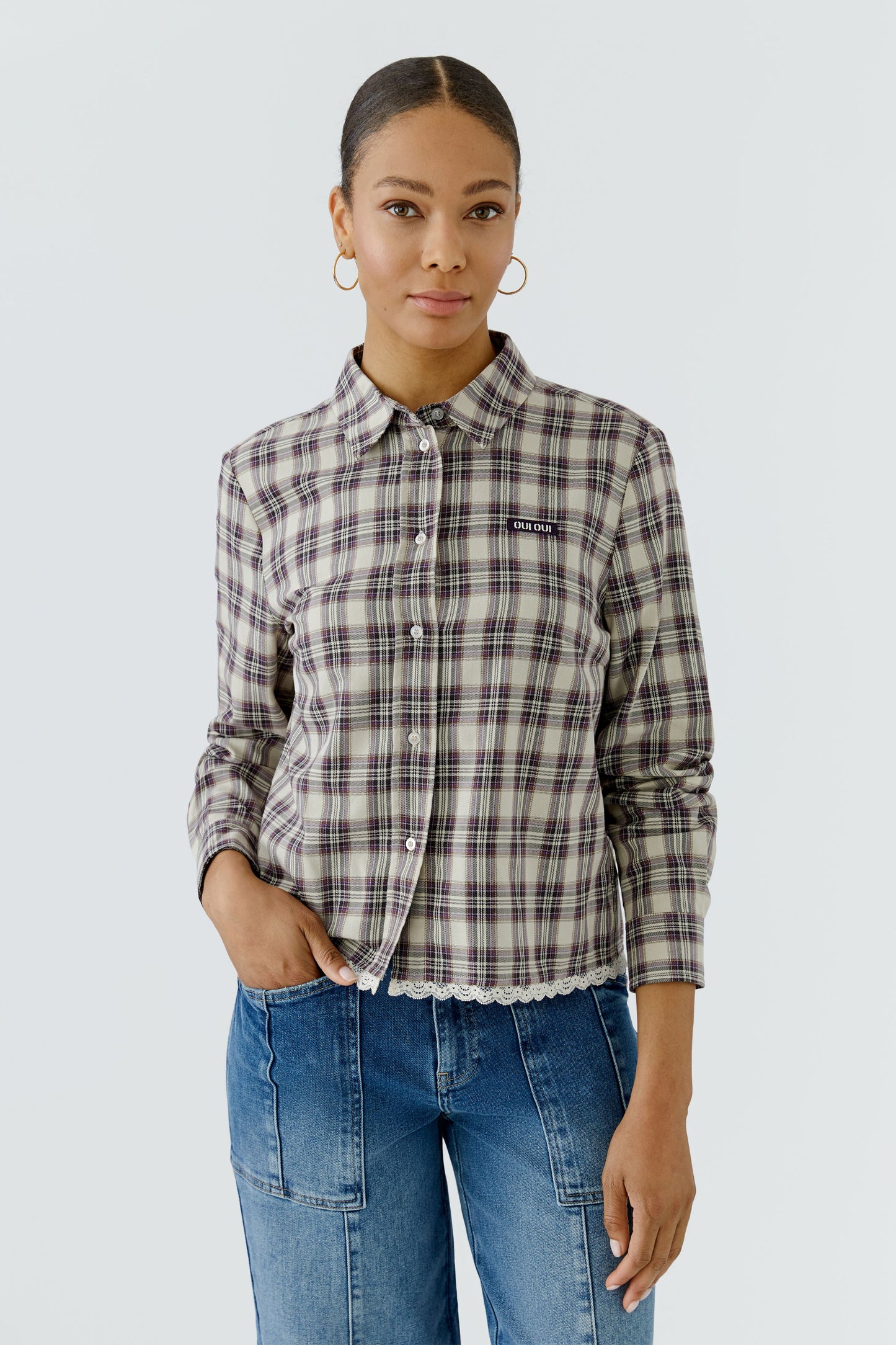 Oui Check Shirt 100416