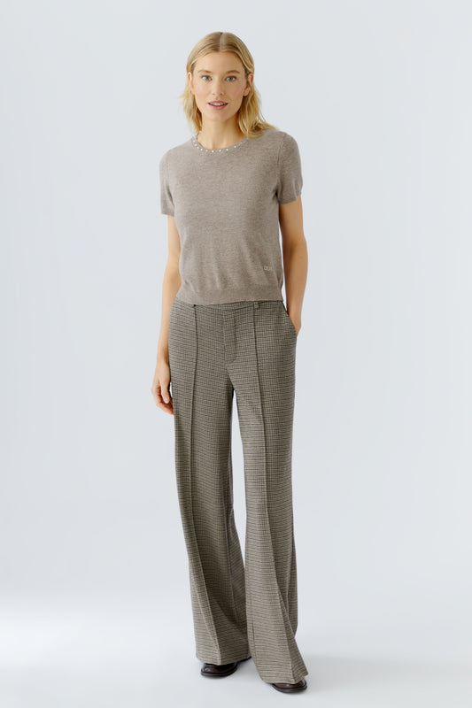 Oui Puppytooth Trousers 94443