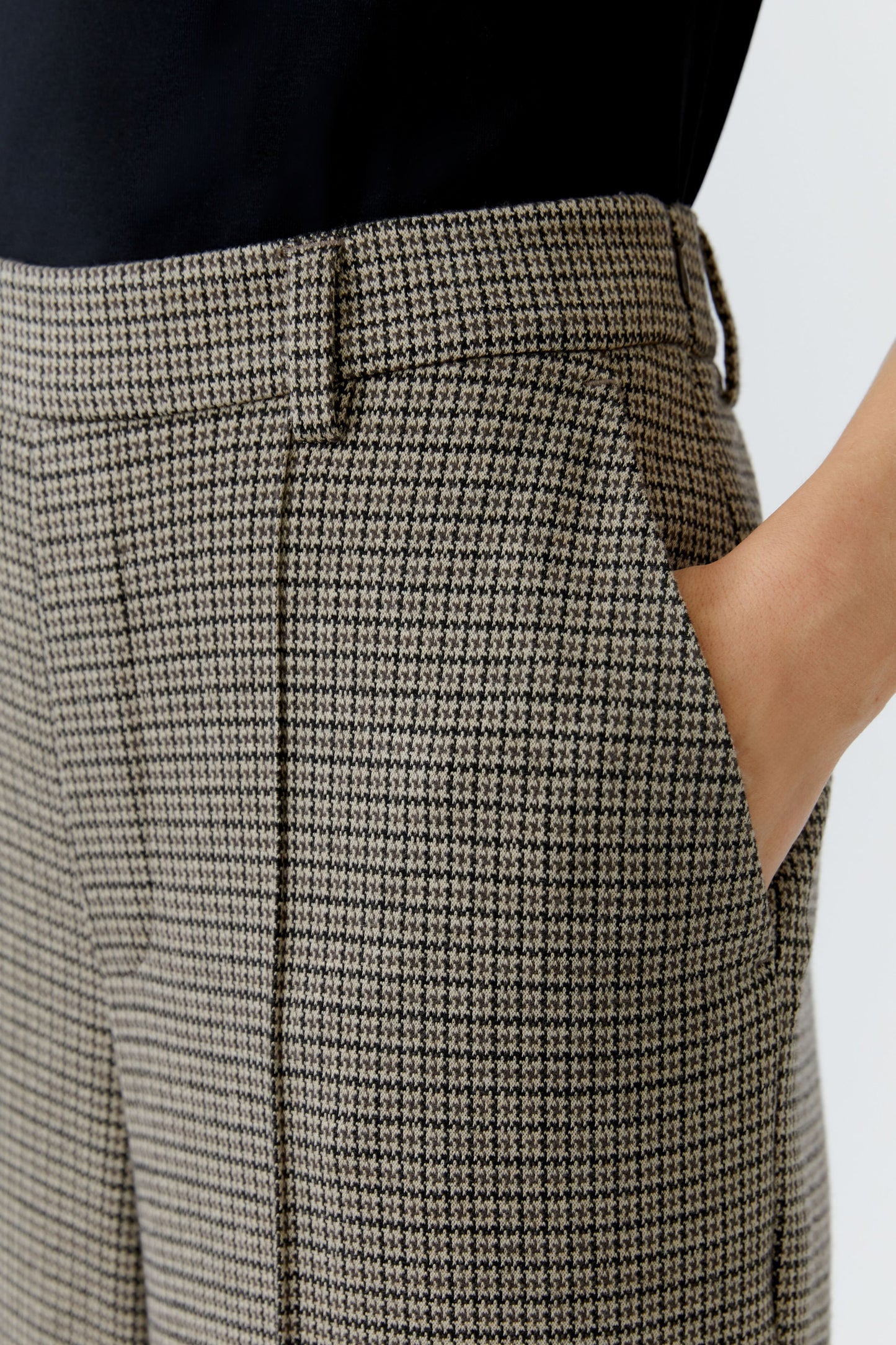 Oui Puppytooth Trousers 94443