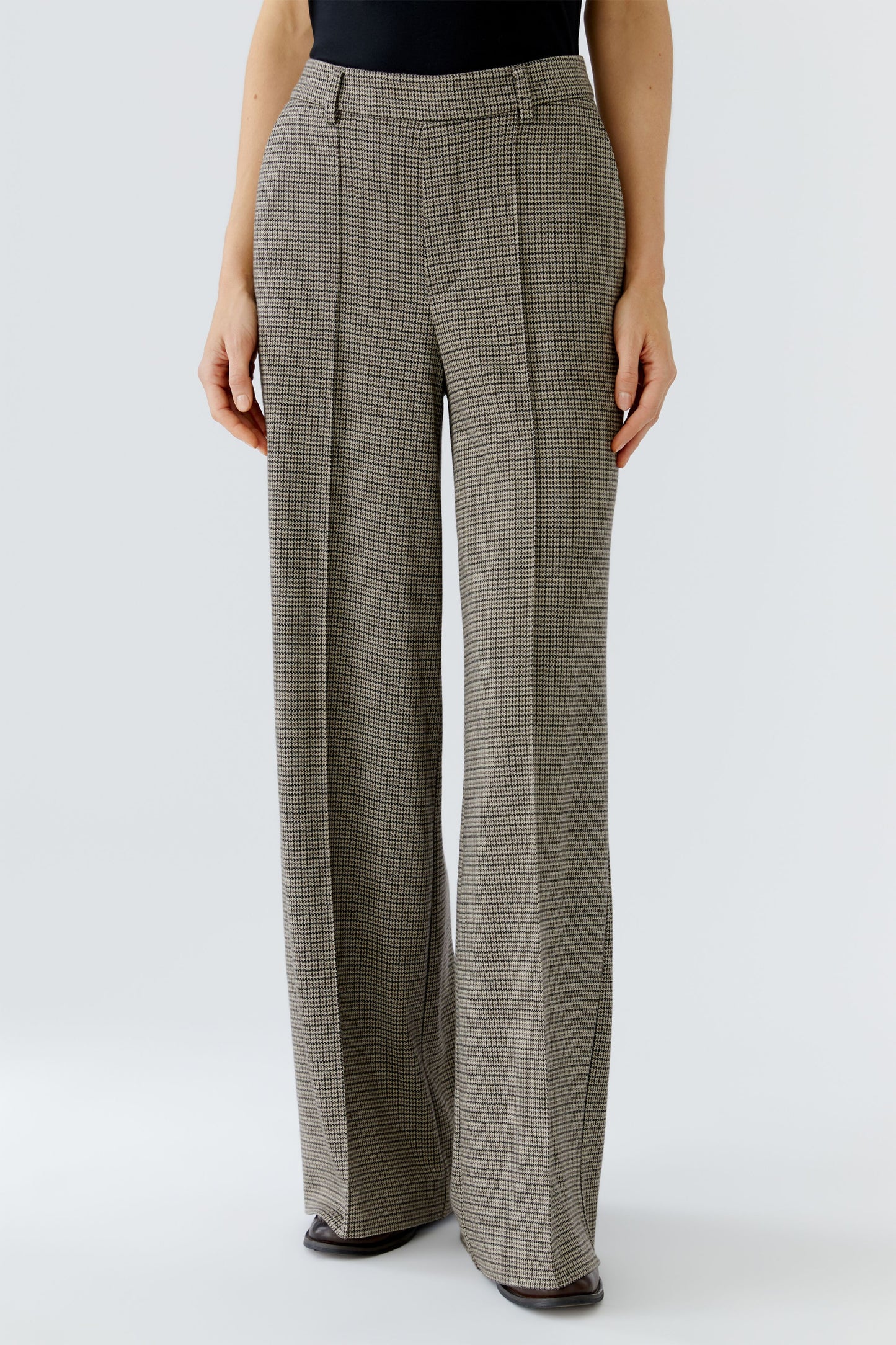 Oui Puppytooth Trousers 94443