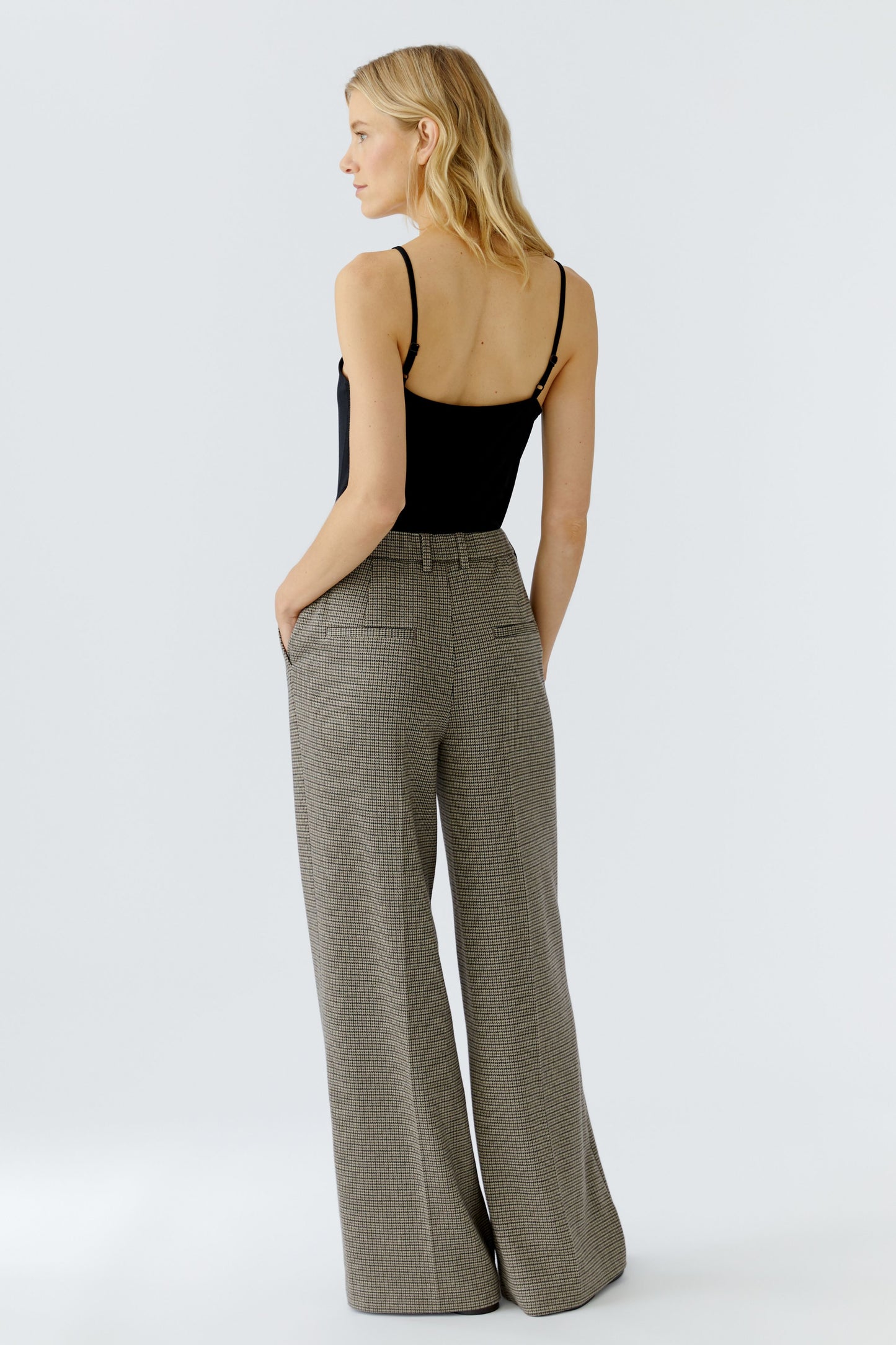 Oui Puppytooth Trousers 94443