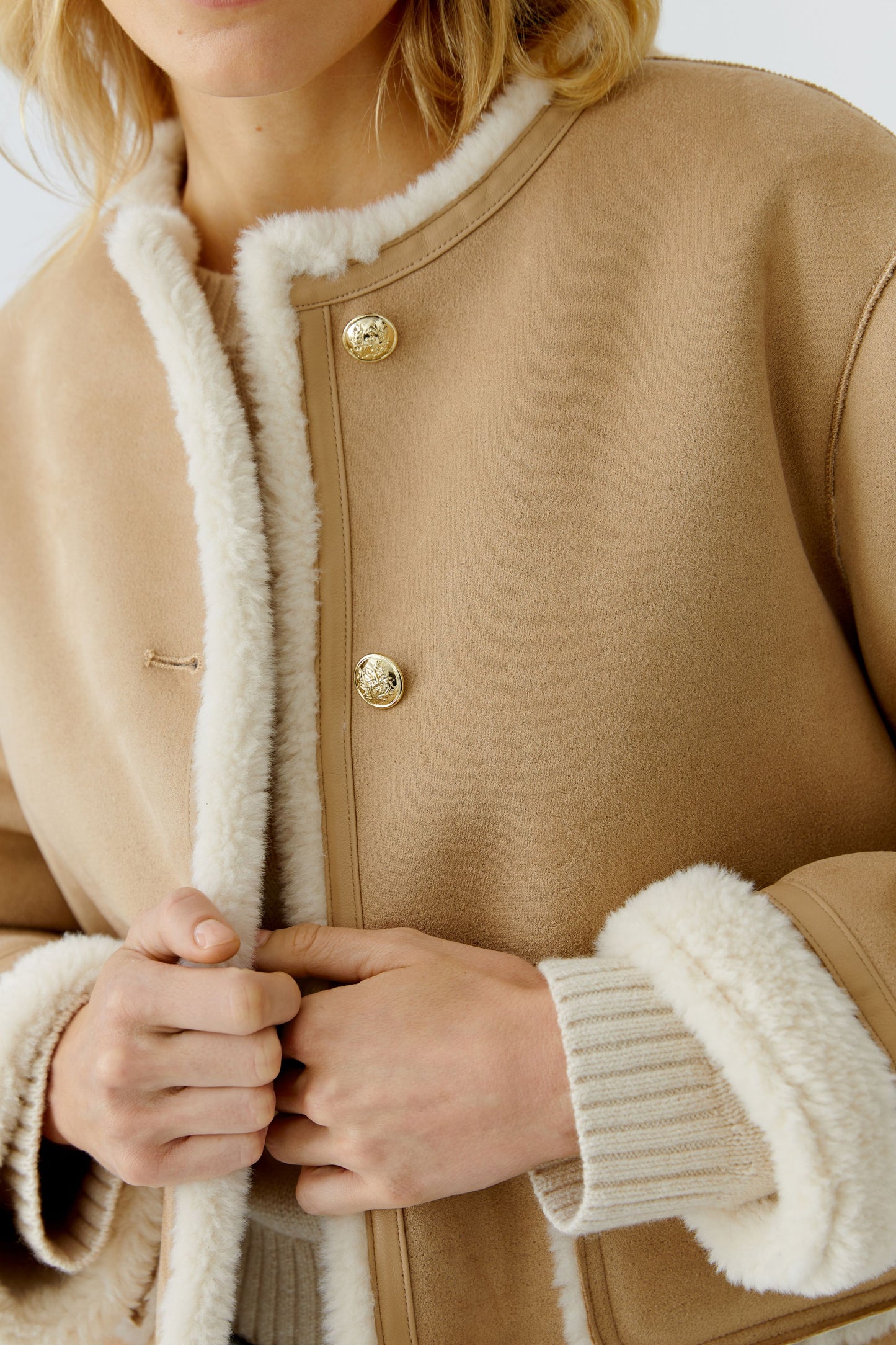 Oui Sheepskin Coat 85749